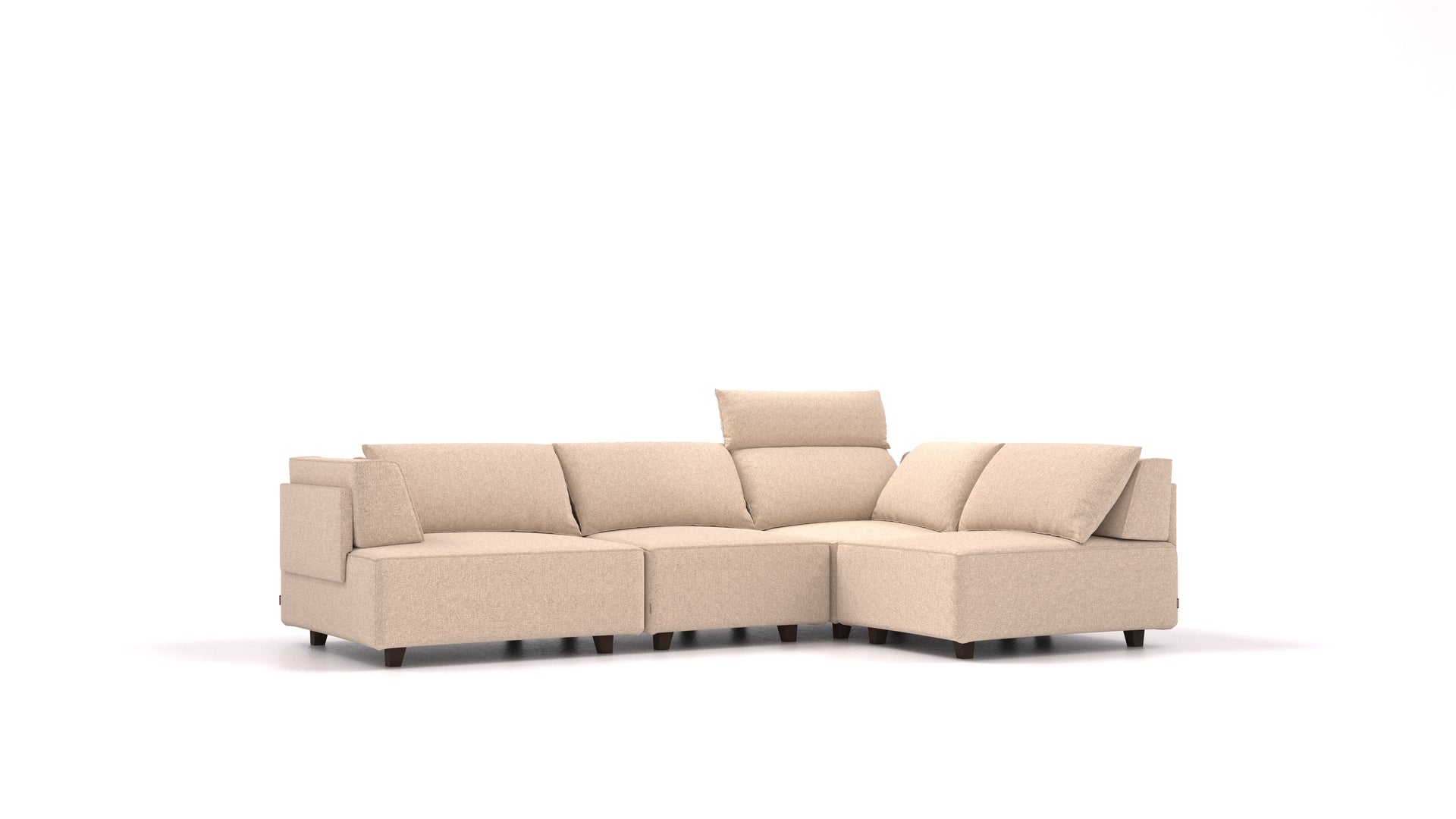 Modulares Sofa Louis 4-Sitzer mit Schlaffunktion - Stoff Nova