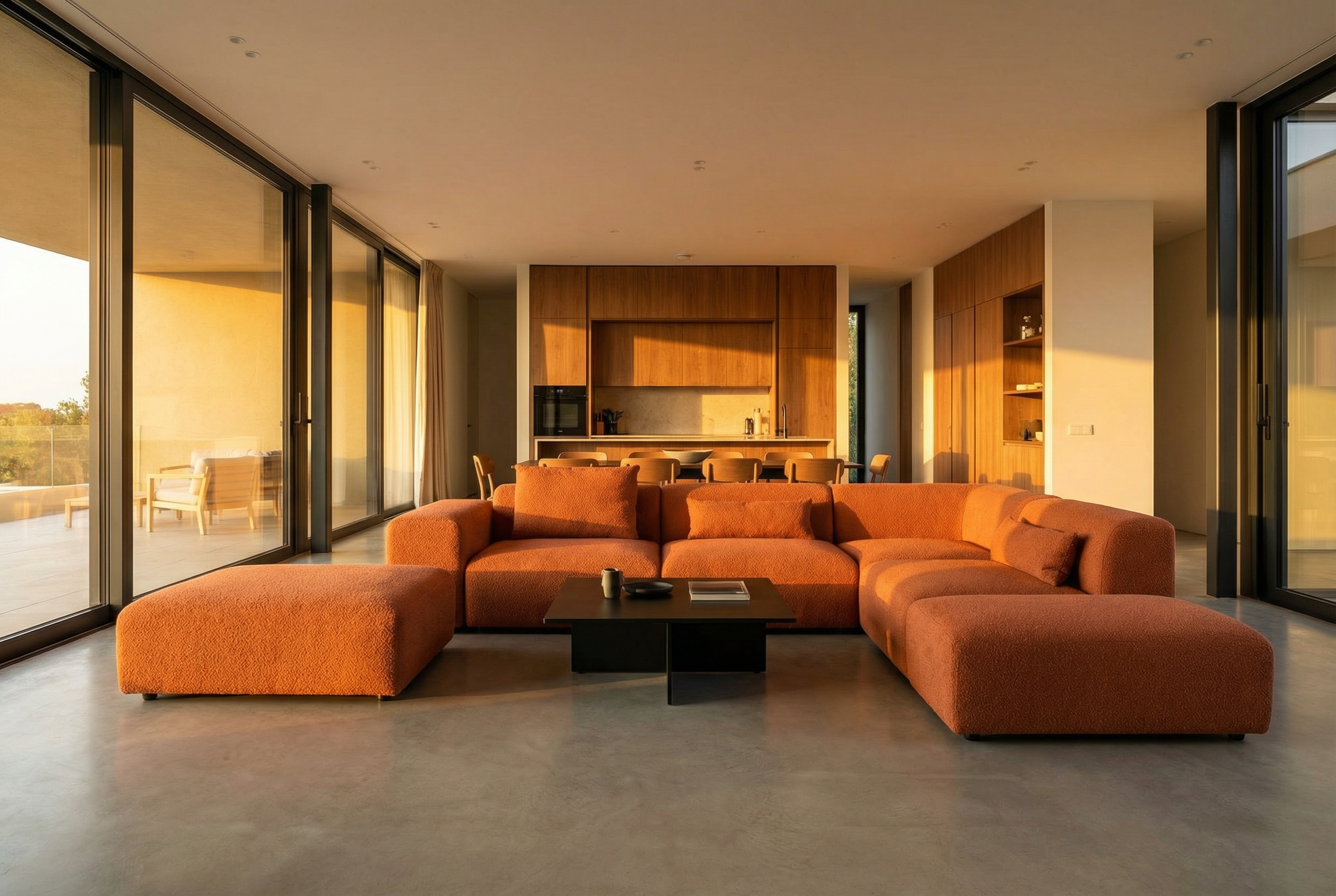 Modular sofa Nina U-shape / living room suite with sleeping function