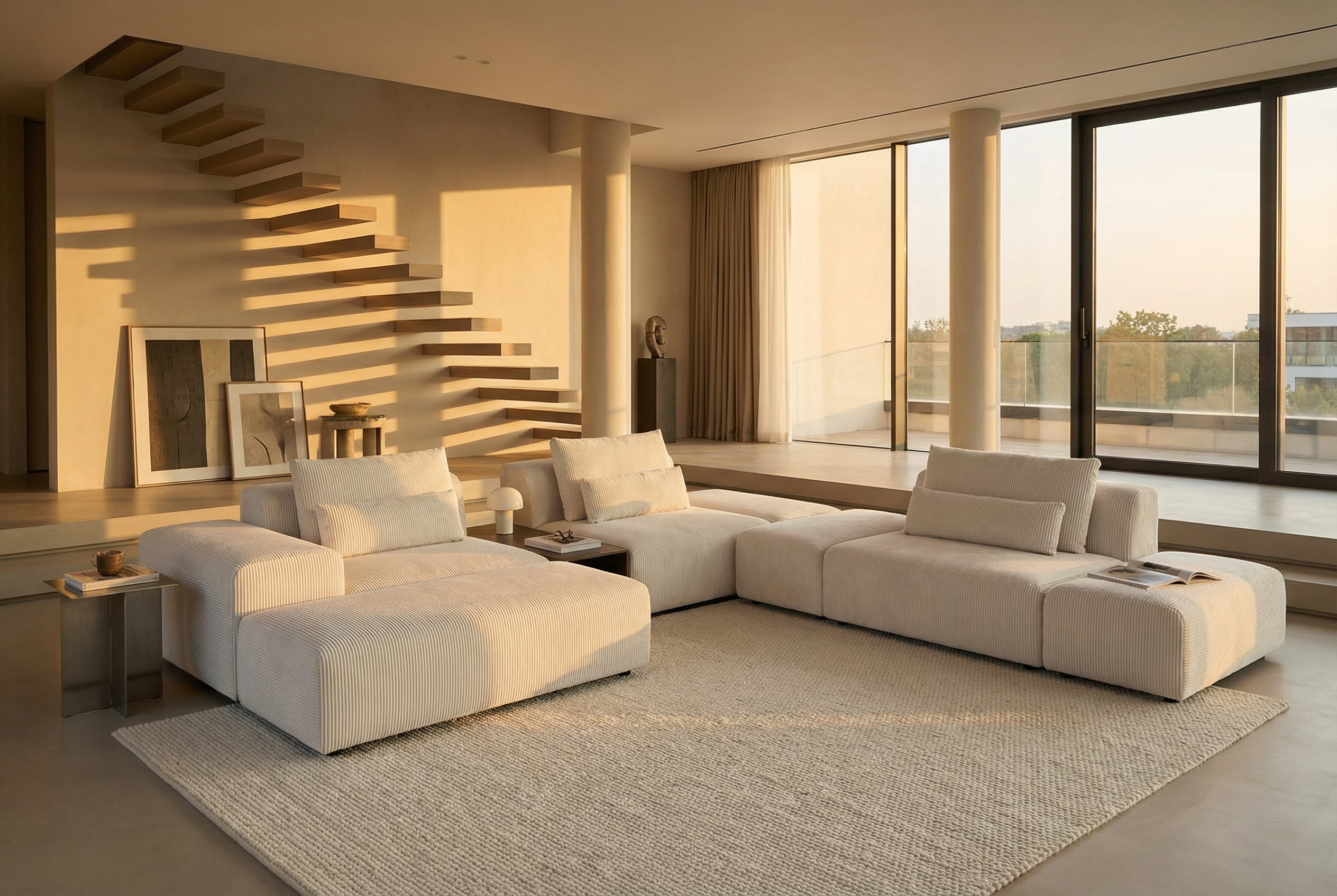 Modular corner sofa Nina 4-seater with sleeping function