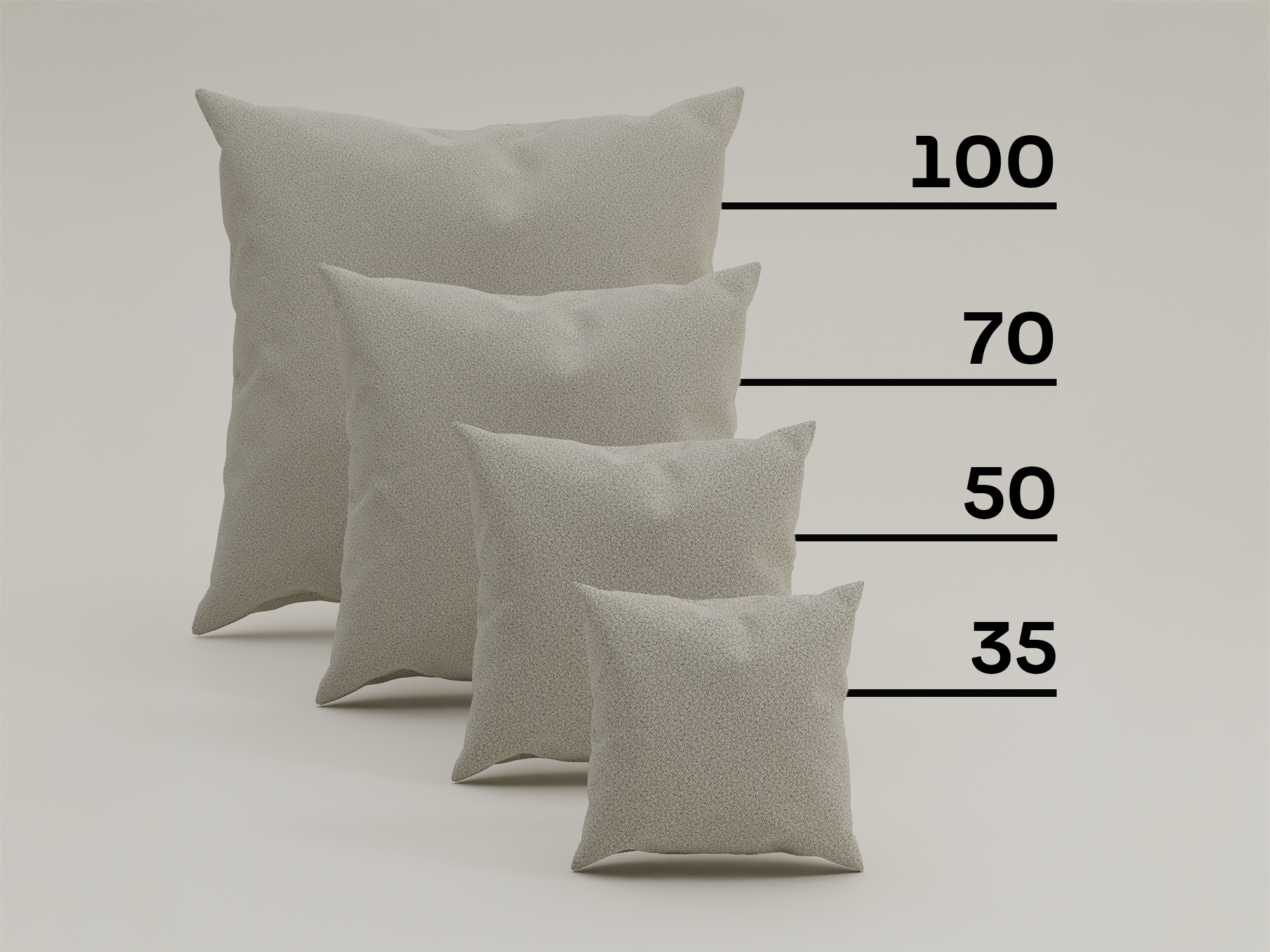 Bouclé fabric-covered decorative cushion