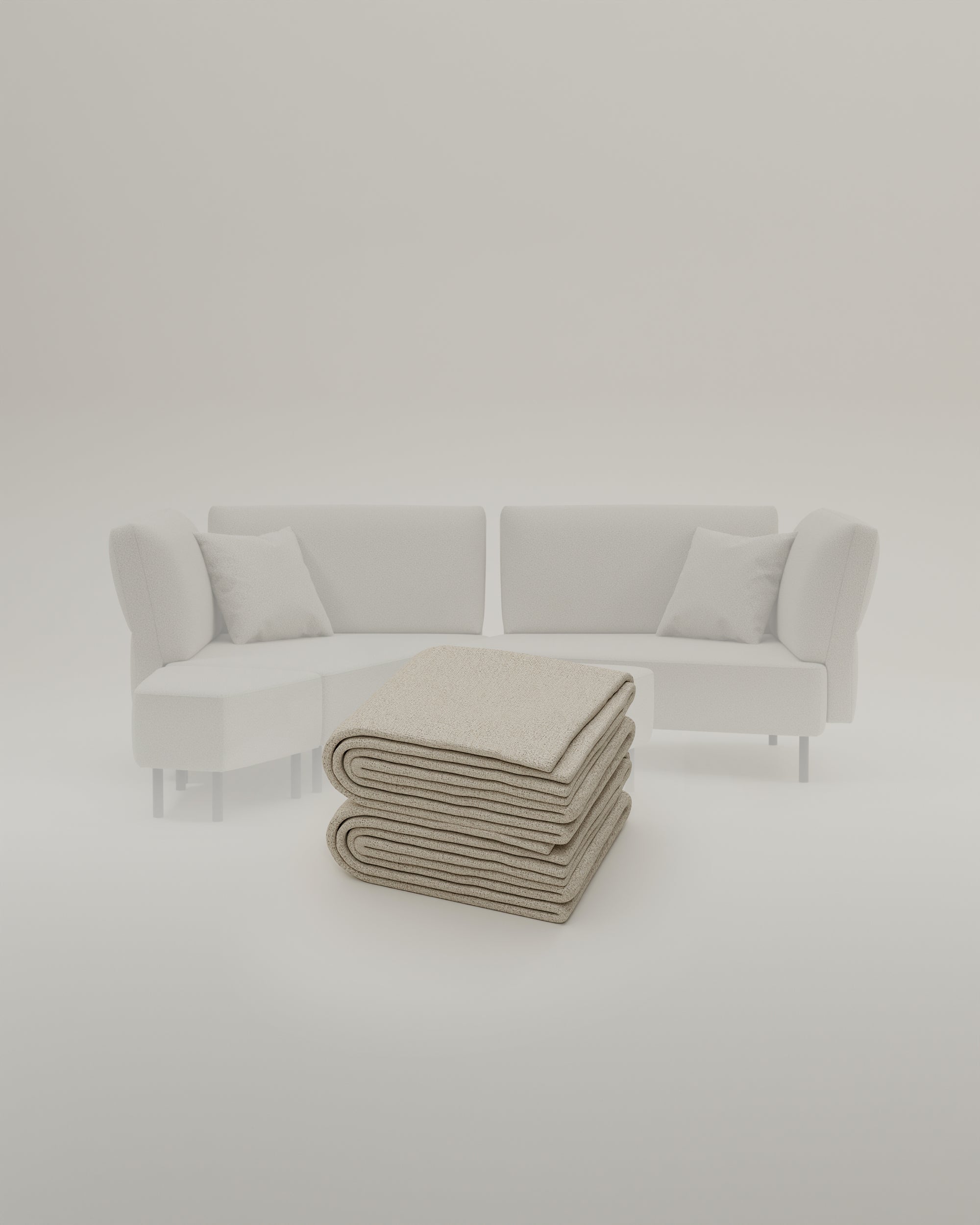 Stoffbezug Fuego Cappuccino - Modulares Sofa Mike - Individuell Joanna