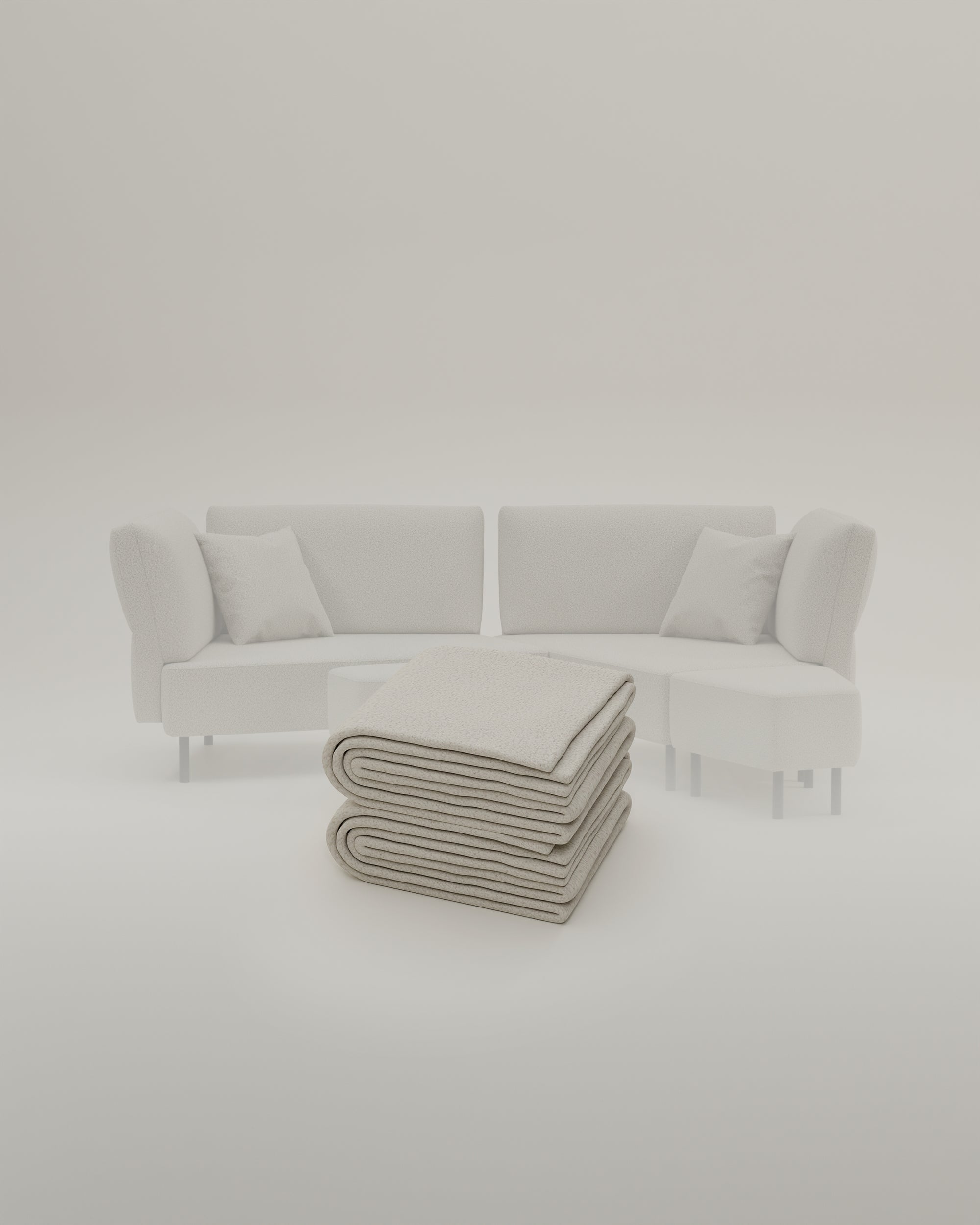 Stoffbezug Fuego Cappuccino - Modulares Sofa Mike - Individuell Joanna