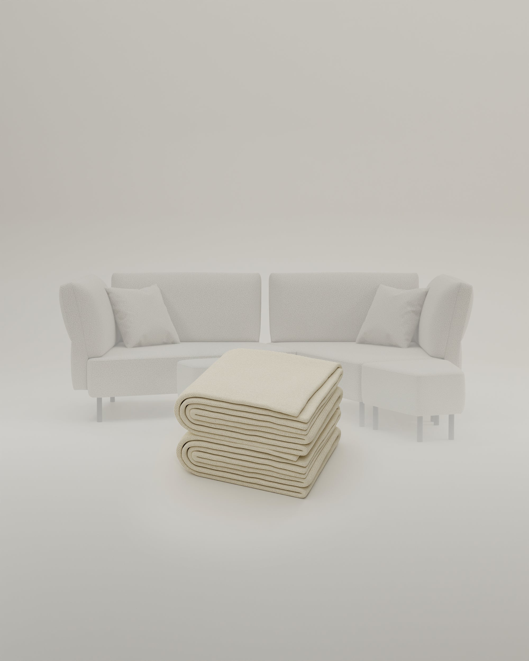 Stoffbezug Fuego Cappuccino - Modulares Sofa Mike - Individuell Joanna