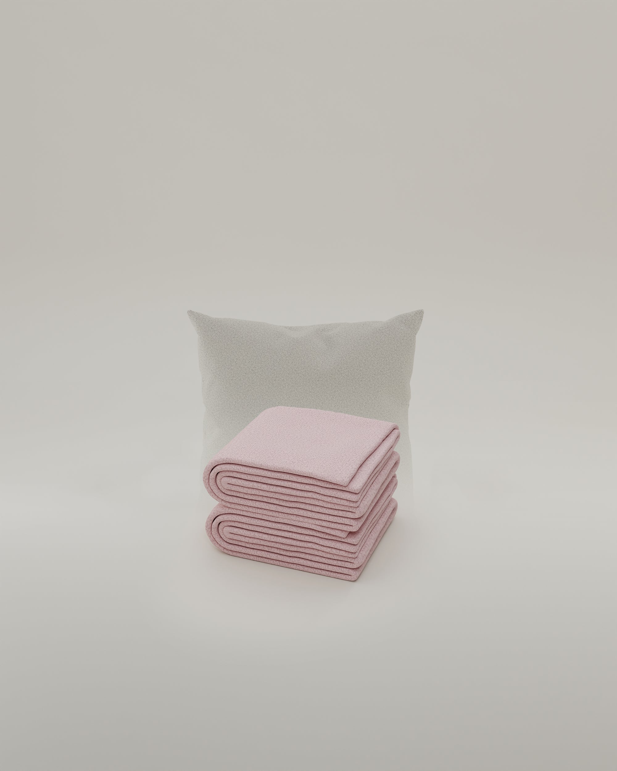 Bouclé fabric-covered decorative cushion