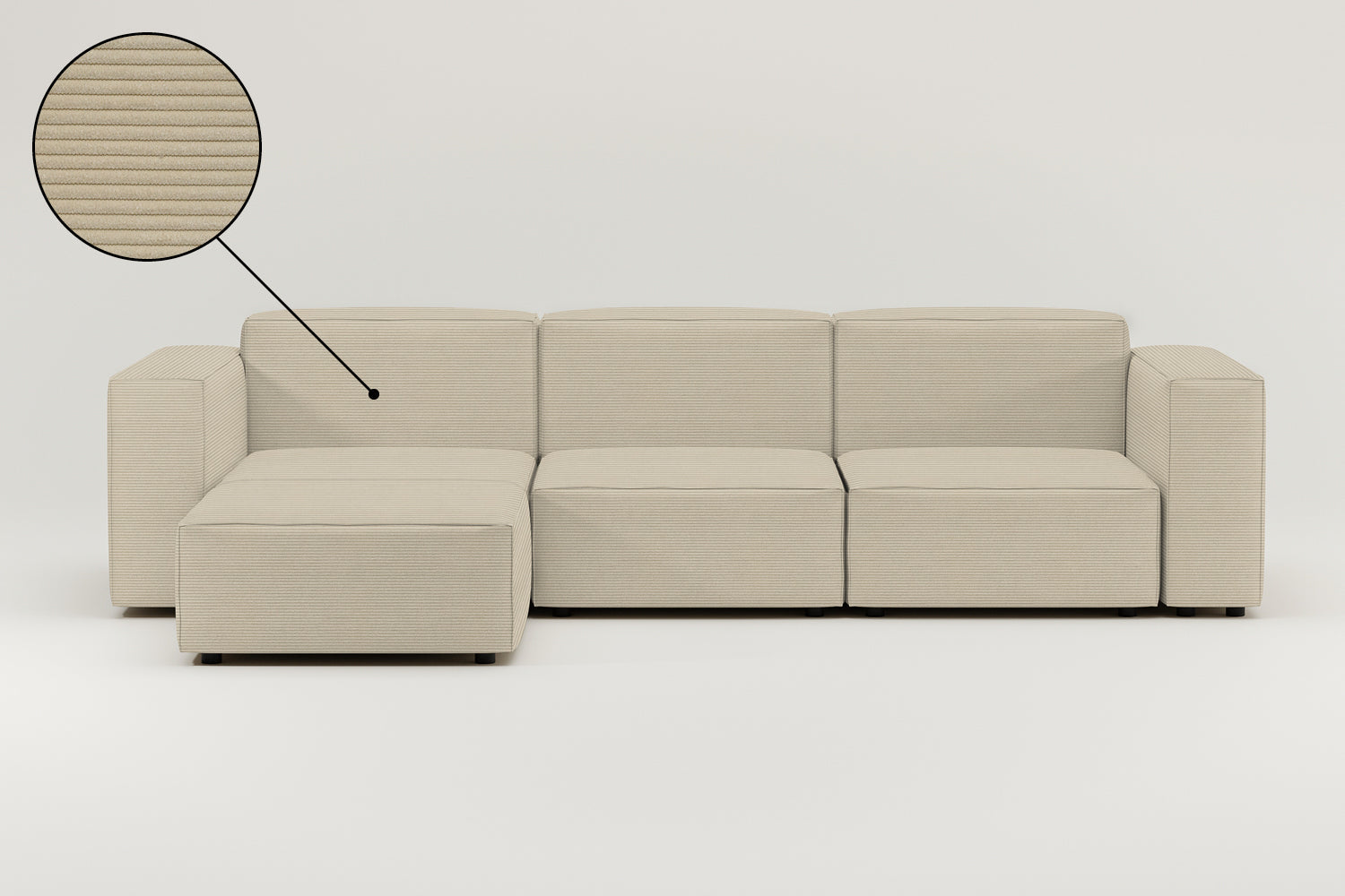Stoffbezug - Modulares Sofa Harvey L 4-Sitzer mit Schlaffunktion