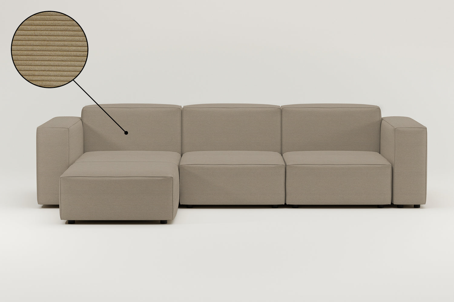 Stoffbezug - Modulares Sofa Harvey L 4-Sitzer mit Schlaffunktion