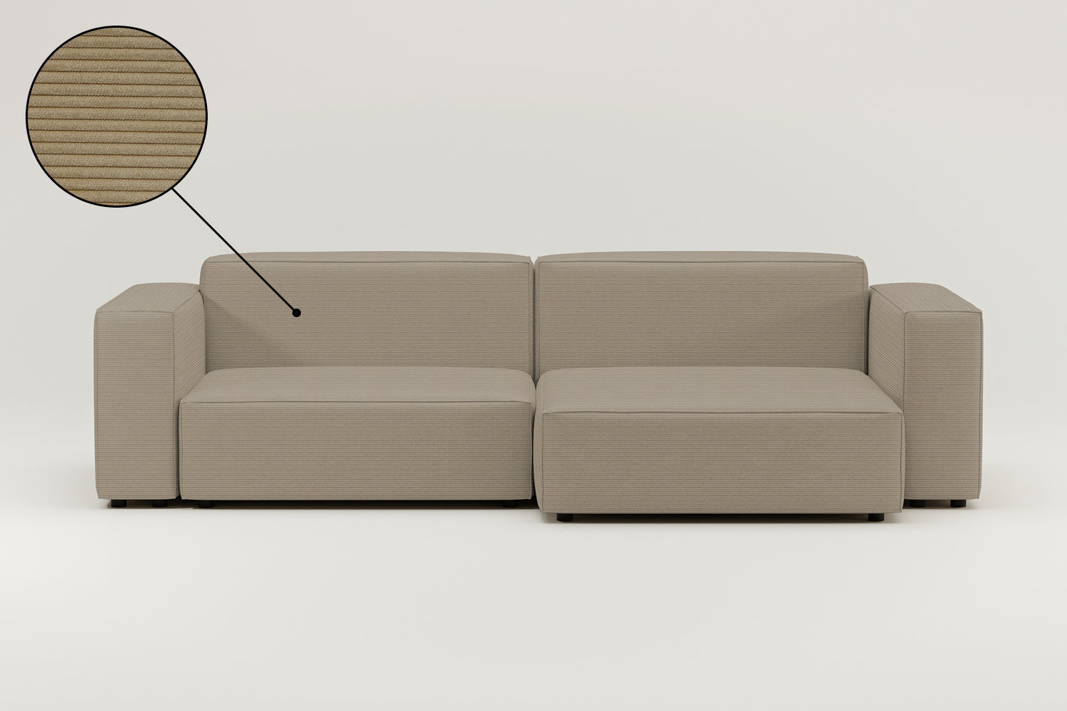 Stoffbezug - Modulares Ecksofa Harvey 4-Sitzer