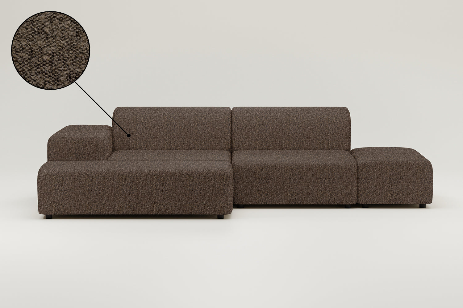 Stoffbezug - Modulares Ecksofa Nina 4-Sitzer