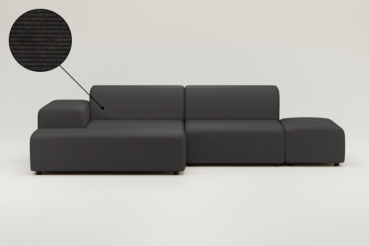 Stoffbezug - Modulares Ecksofa Nina 4-Sitzer