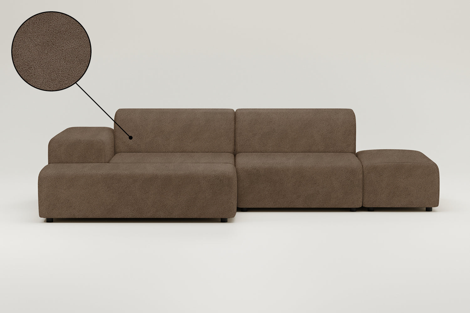 Stoffbezug - Modulares Ecksofa Nina 4-Sitzer