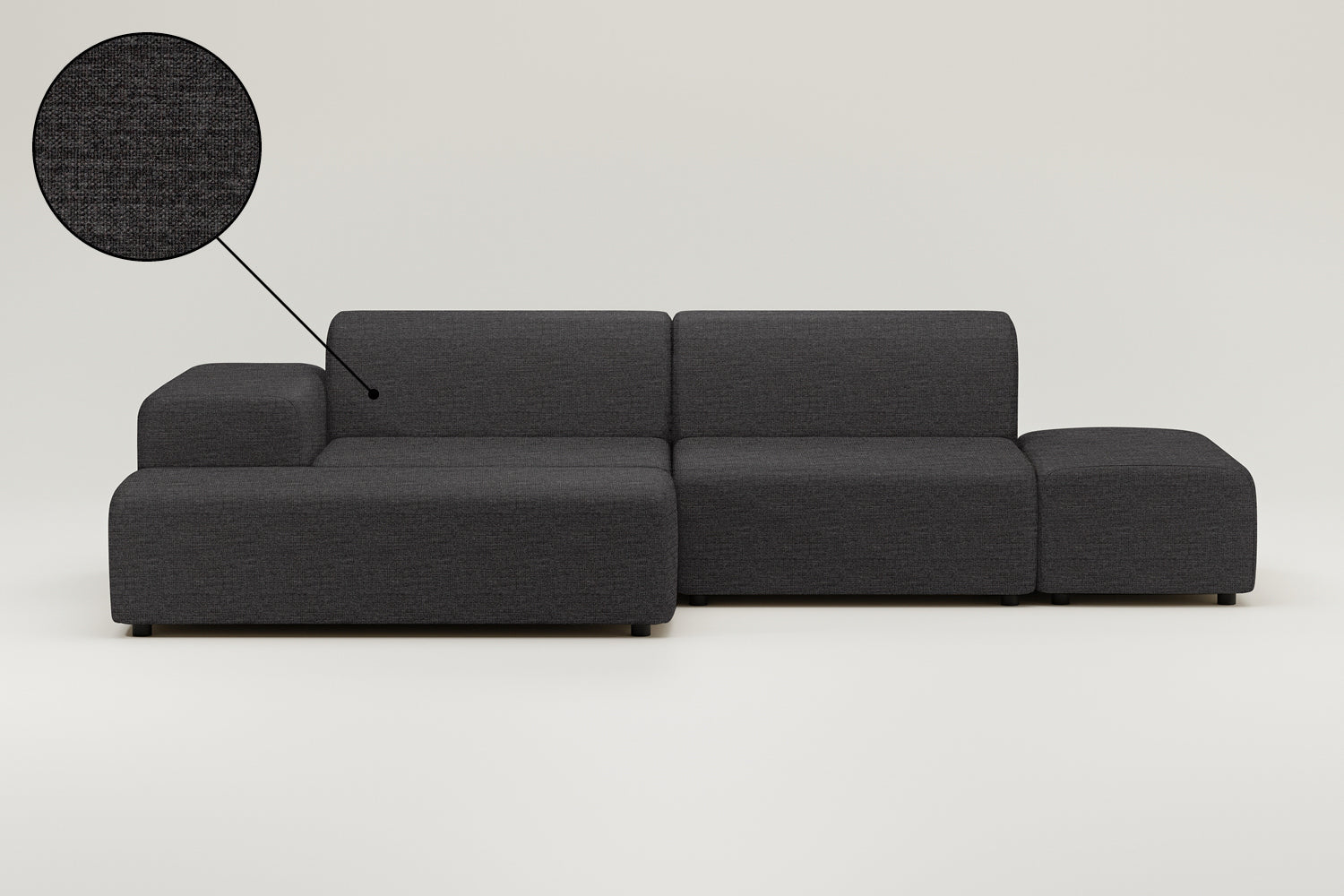Stoffbezug - Modulares Ecksofa Nina 4-Sitzer