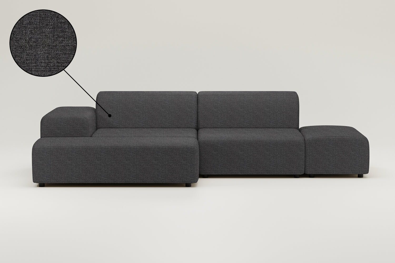 Stoffbezug - Modulares Ecksofa Nina 4-Sitzer