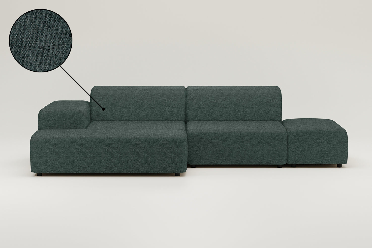 Stoffbezug - Modulares Ecksofa Nina 4-Sitzer
