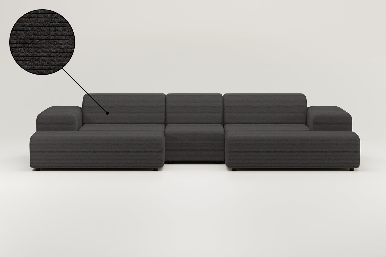 Modulares Sofa Nina U-Form / Wohnlandschaft mit Schlaffunktion