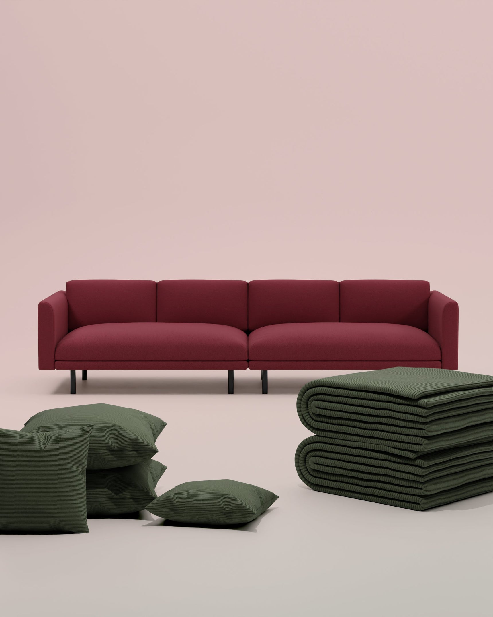 3 in 1 set Aera 3-seater modular sofa with sleeping function