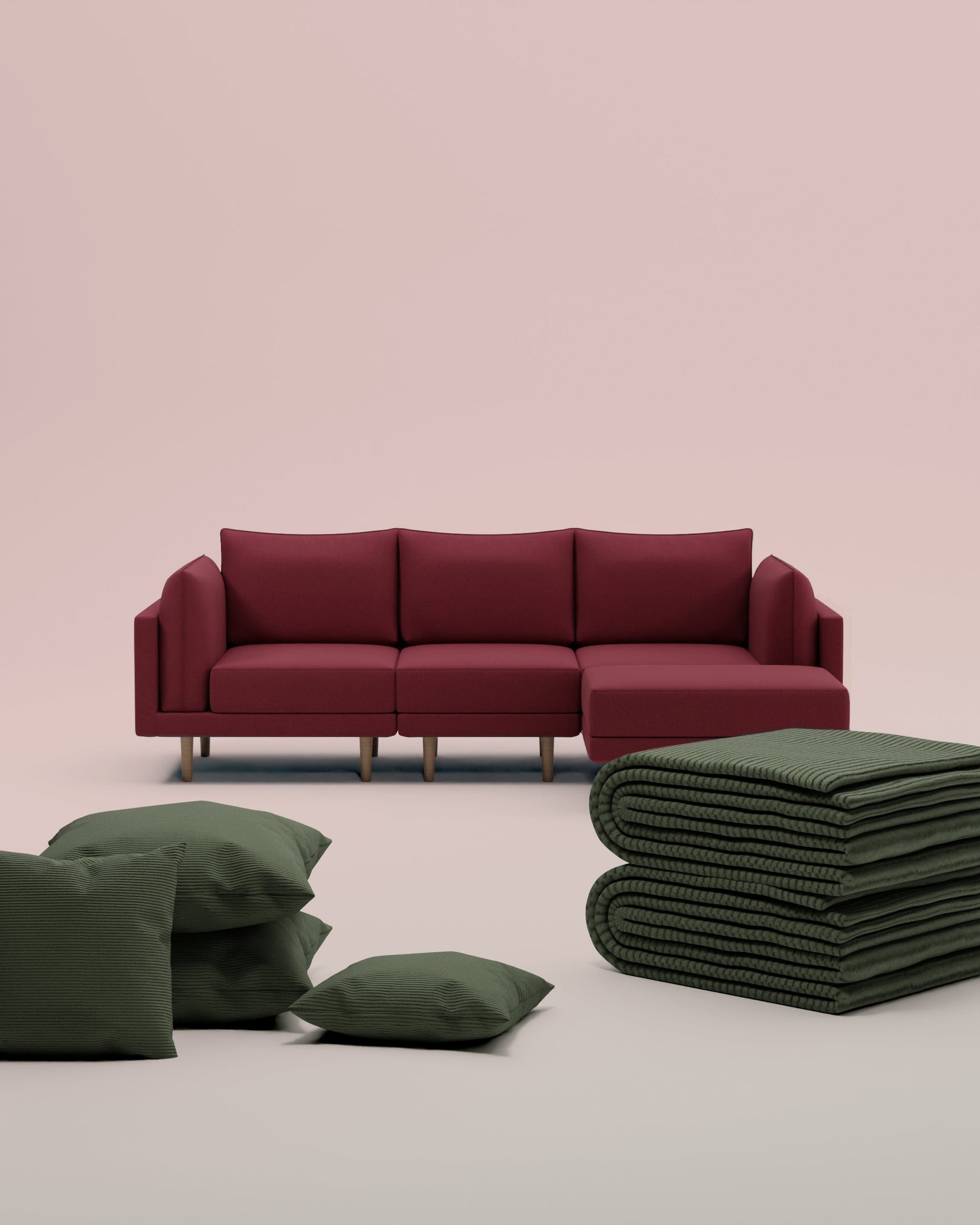 3 in 1 set modular sofa Donna 4-seater with sleeping function