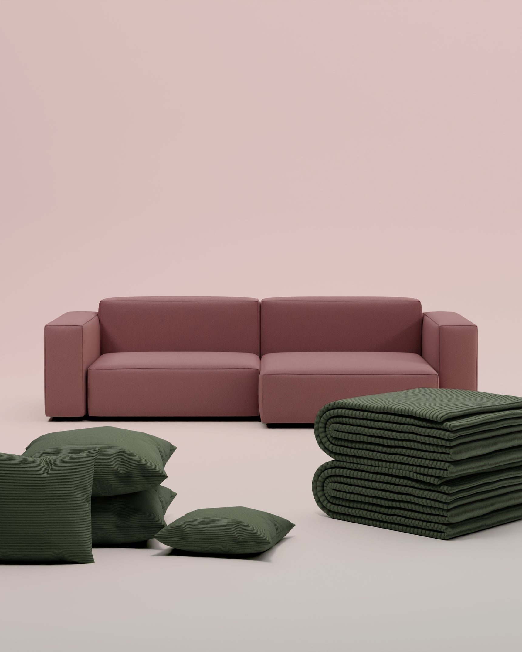 3 in 1 Set Modulares Ecksofa Harvey 4-Sitzer mit Schlaffunktion