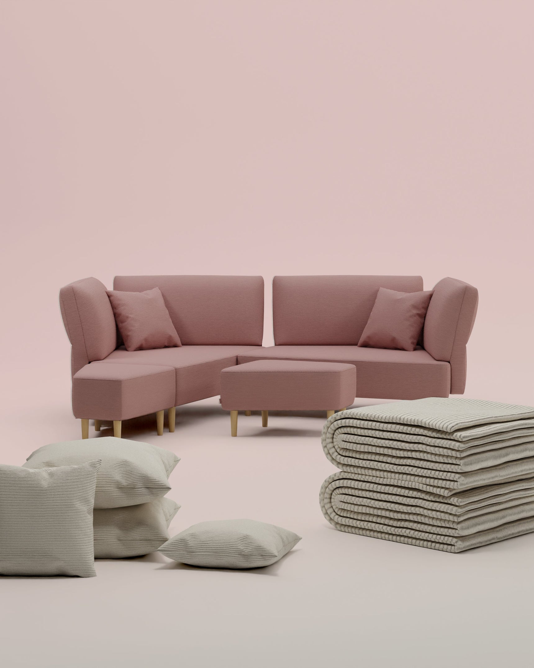 3 in 1 set modular sofa Mike with sleeping function