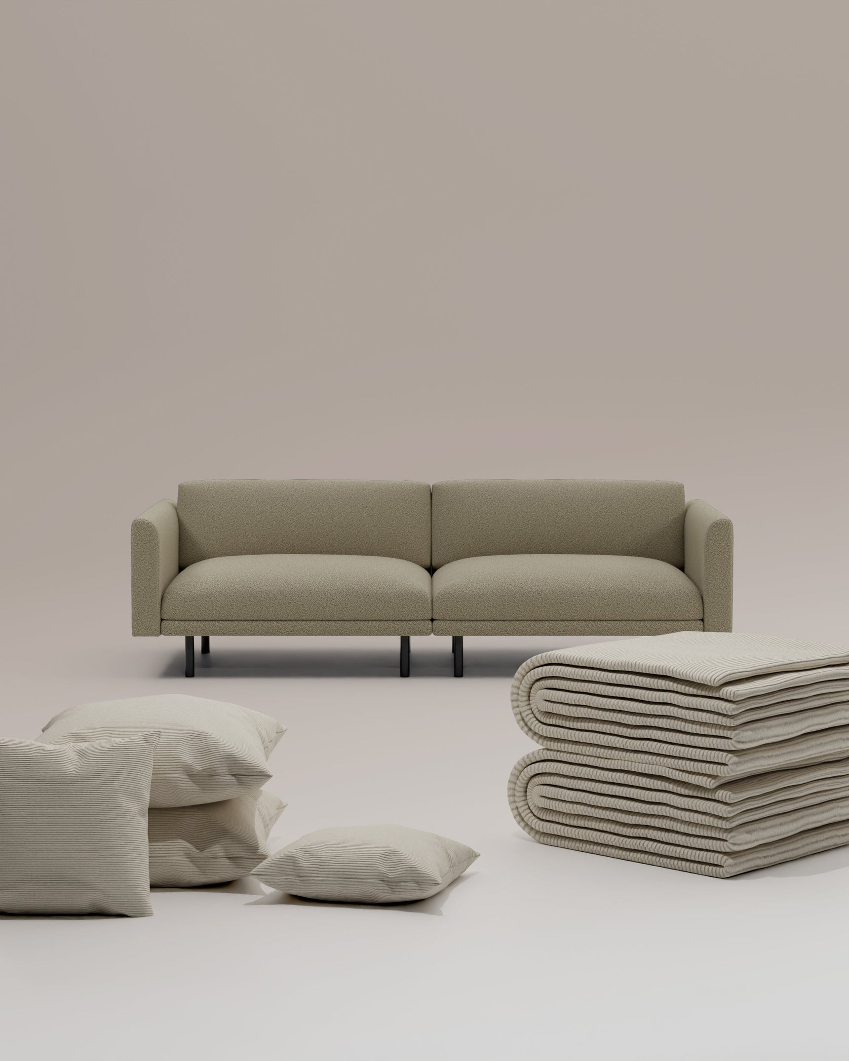 3 in 1 Set Modulares Sofa Aera 2.5-Sitzer mit Schlaffunktion