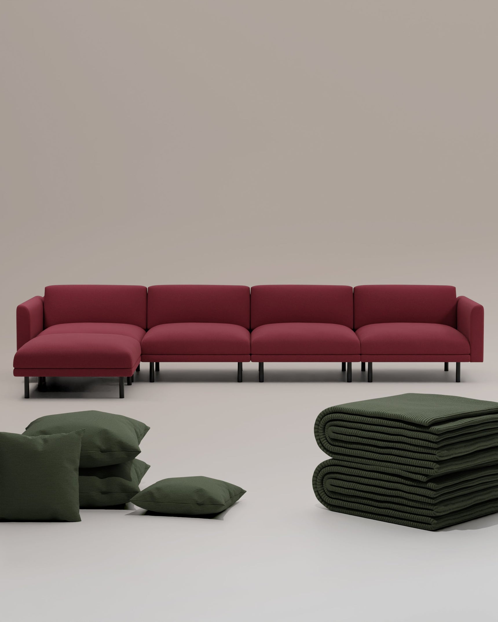 3 in 1 Set Modulares Sofa Aera 5-Sitzer mit Schlaffunktion