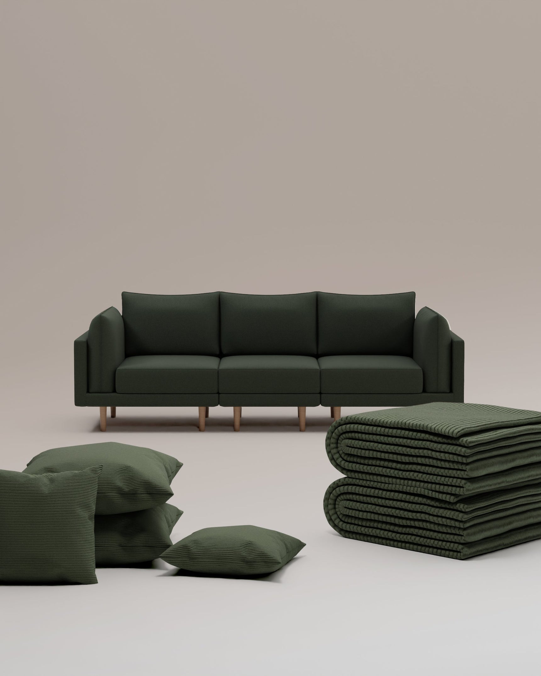 3 in 1 Set Modulares Sofa Donna 3-Sitzer mit Schlaffunktion