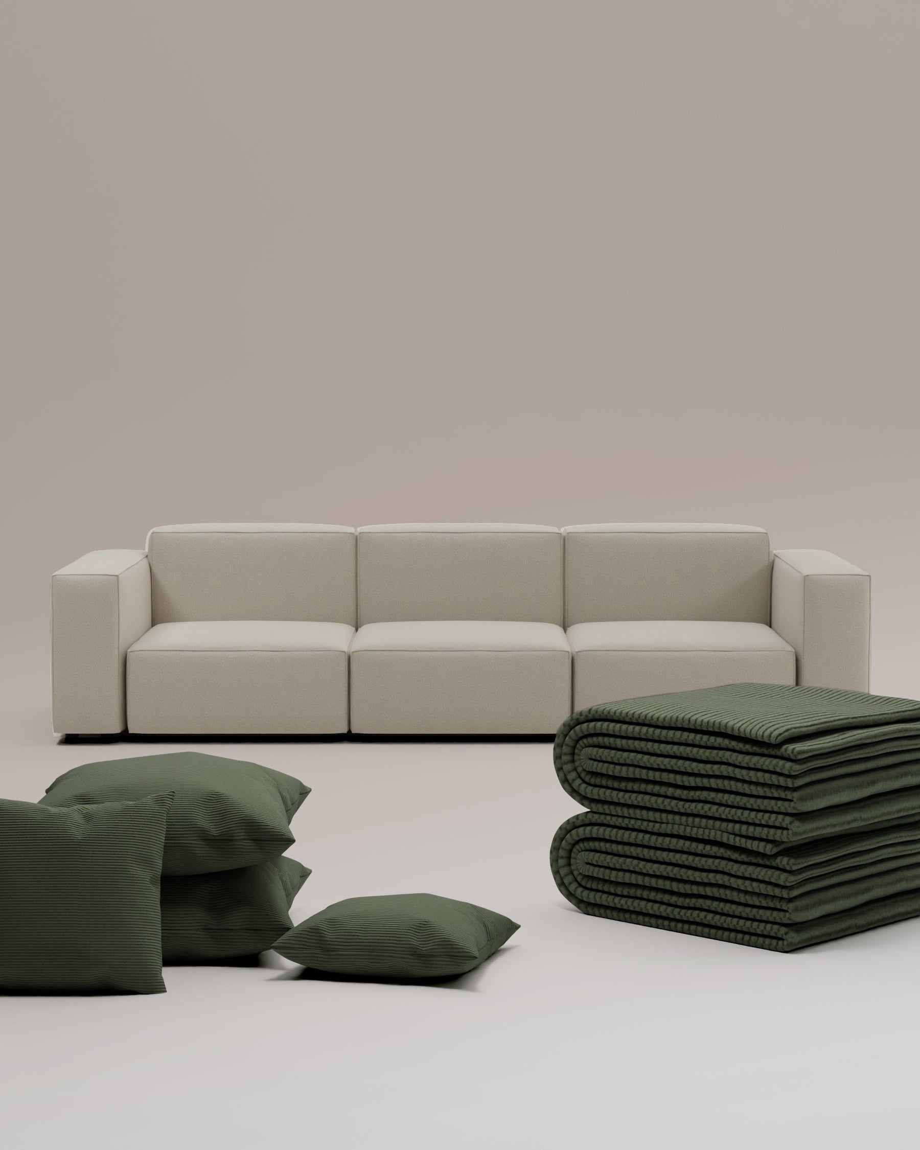 3 in 1 set Harvey 4-seater modular sofa with sleeping function
