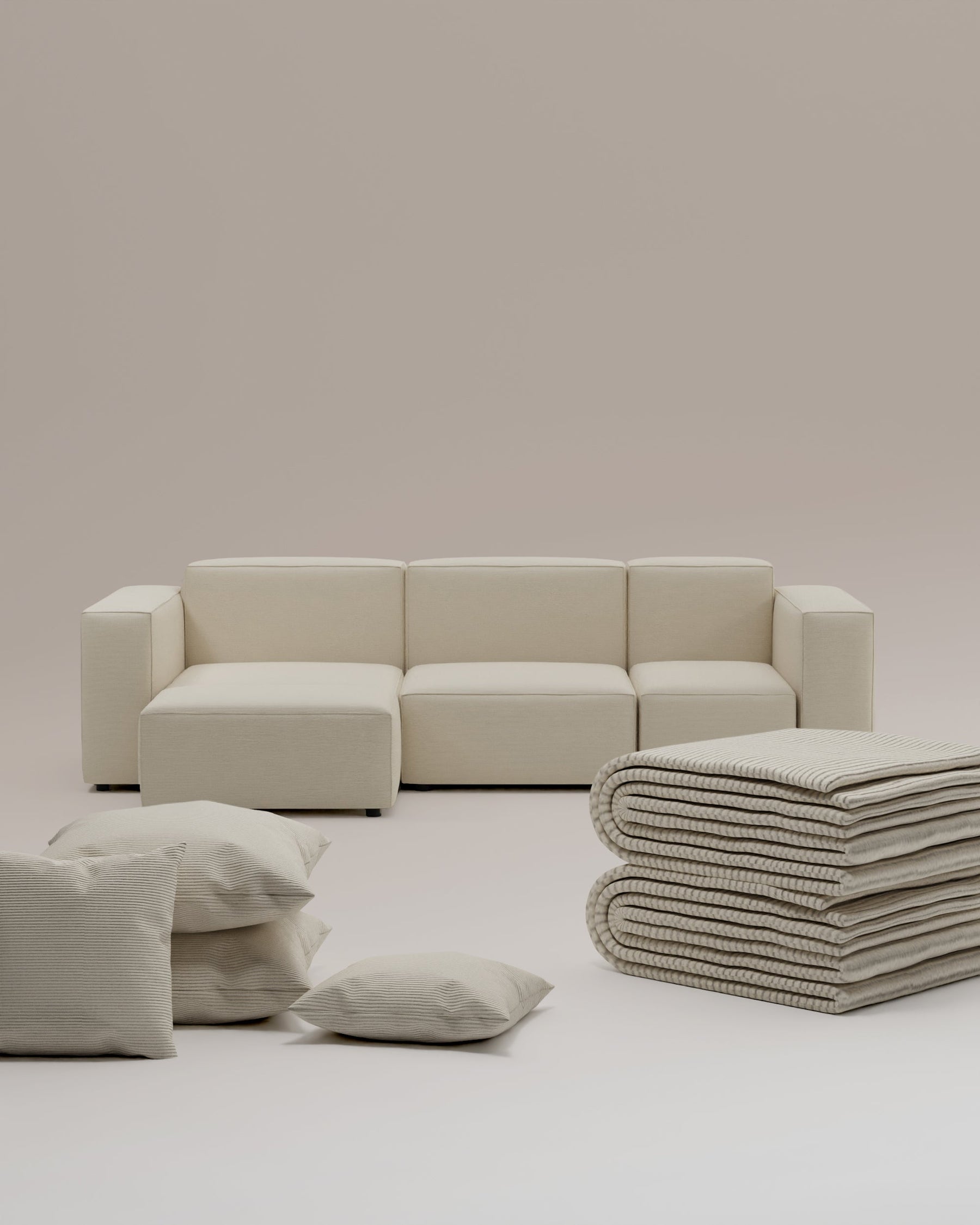 3 in 1 set Austrian modular corner sofa Harvey 4-seater with sleeping function