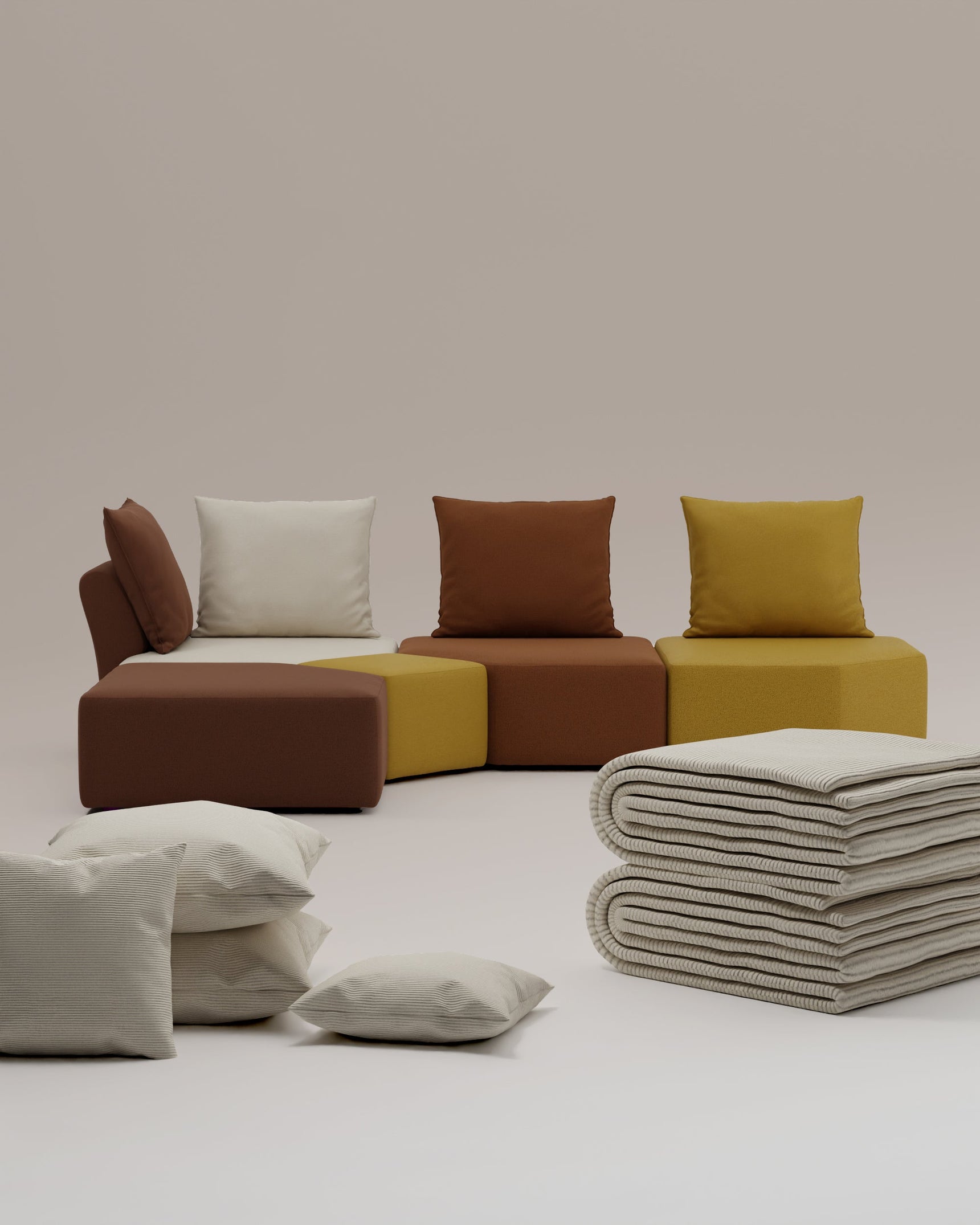 Special Edition Berry - Modulares Sofa Katrina 3 in 1 Set