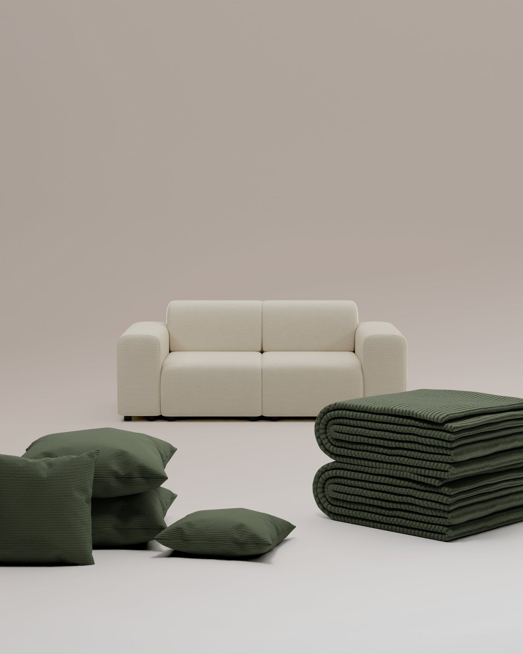 3 in 1 set modular sofa Nina 2-seater with sleeping function