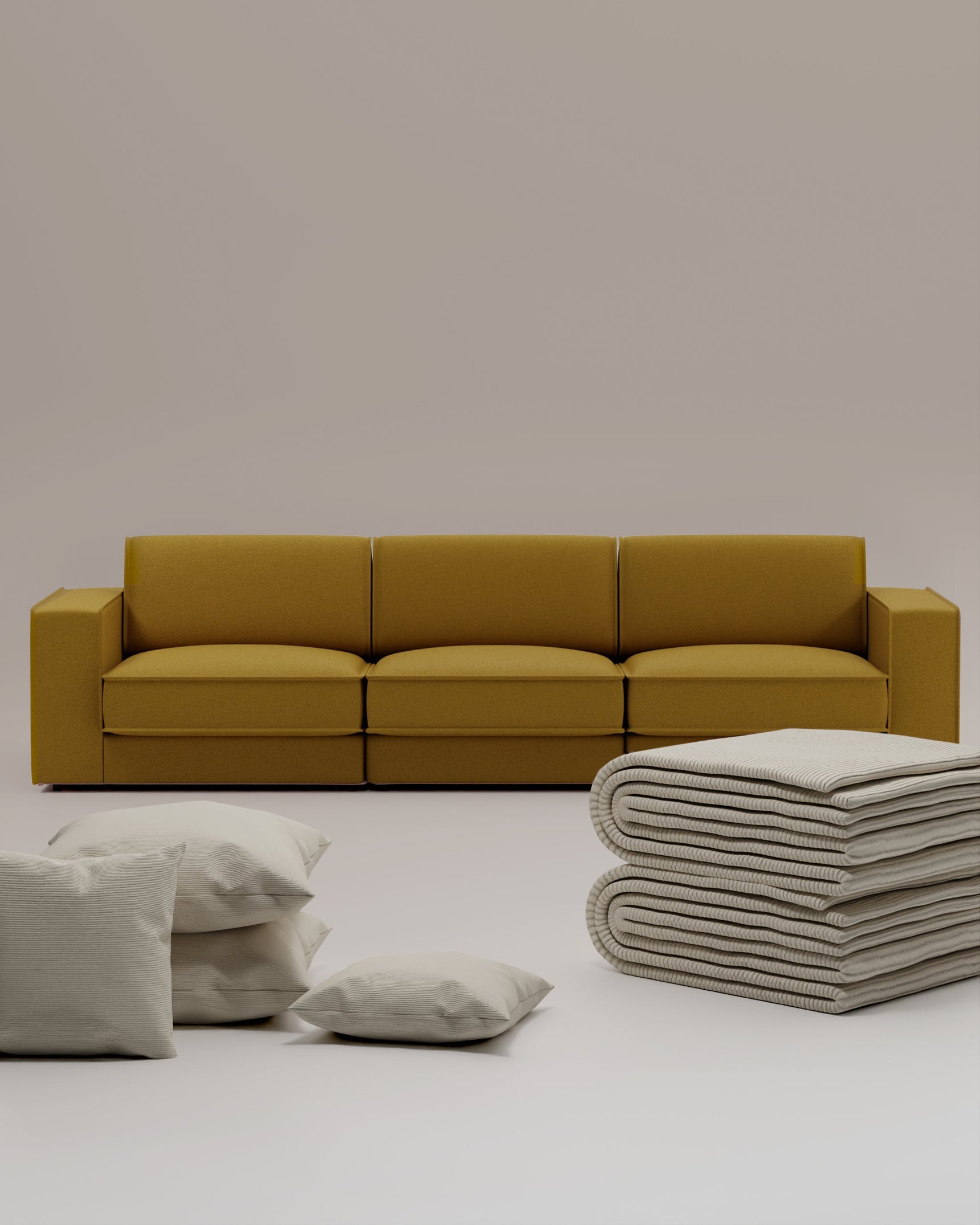 3 in 1 Set Modulares Sofa Terra 3-Sitzer mit Schlaffunktion