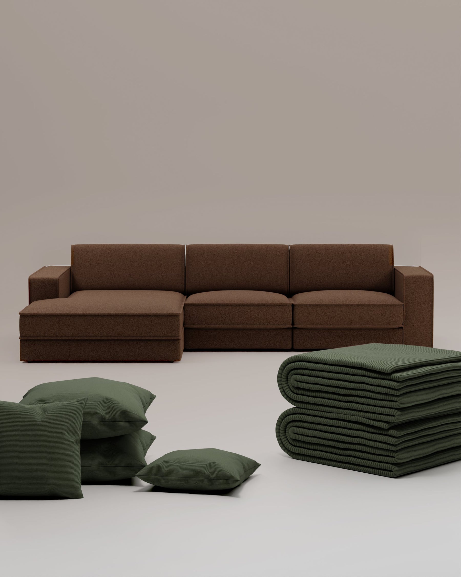 3 in 1 Set Modulares Sofa Terra L 4-Sitzer mit Schlaffunktion
