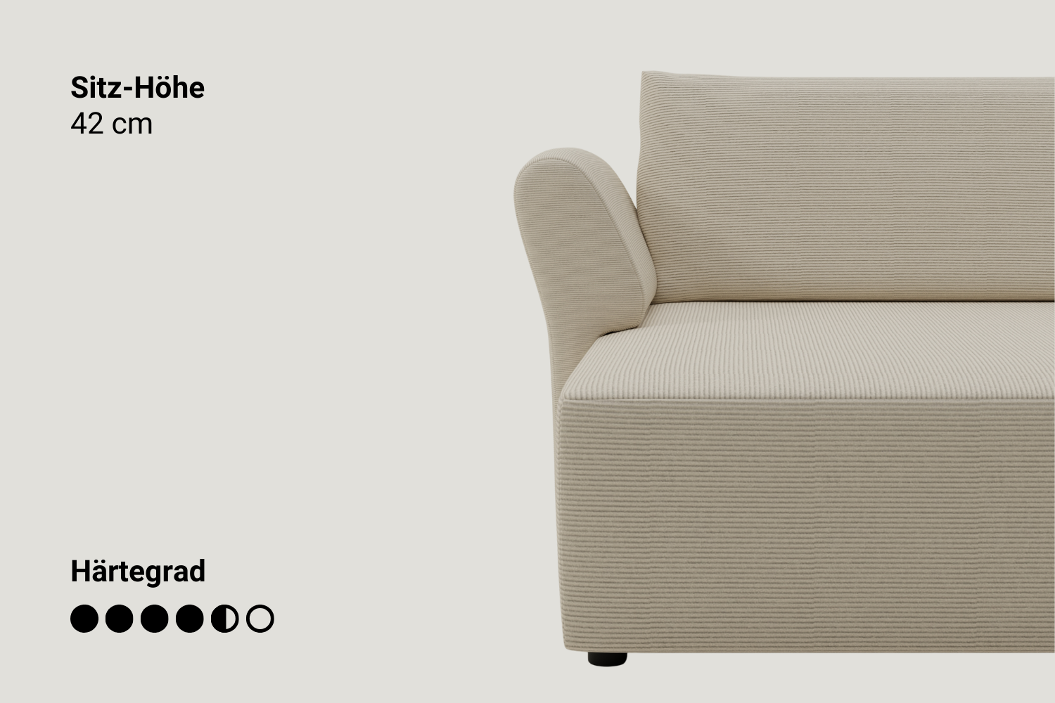 Stoffbezug Modulares Sofa Amy 4-Sitzer mit Schlaffunktion