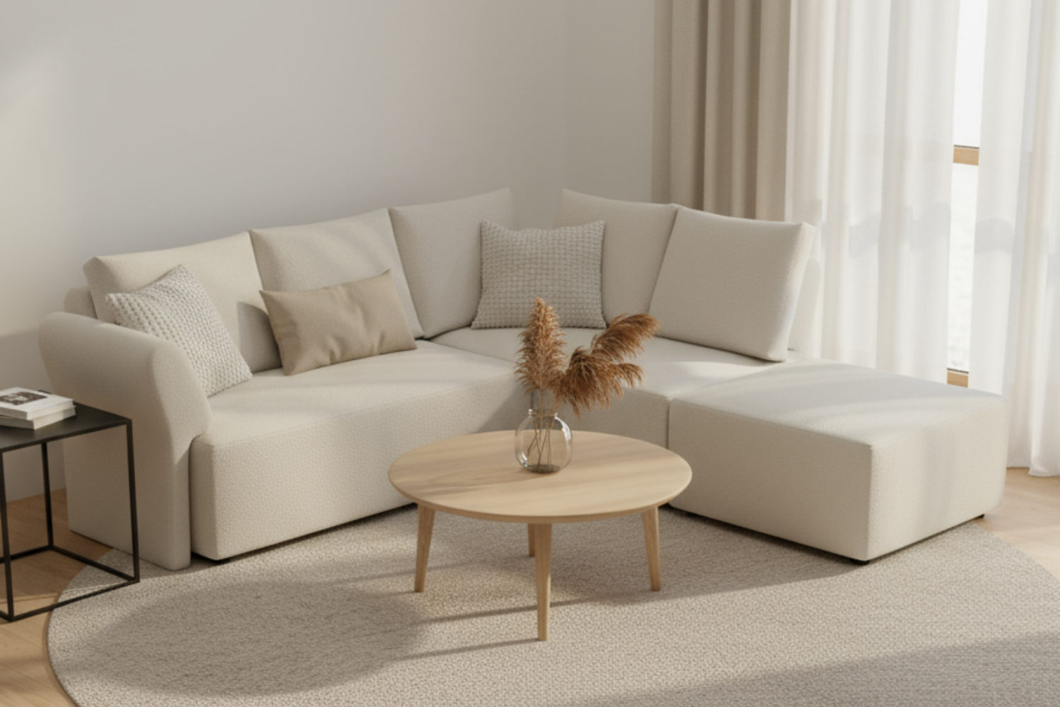 Modulares Ecksofa Amy mit Schlaffunktion