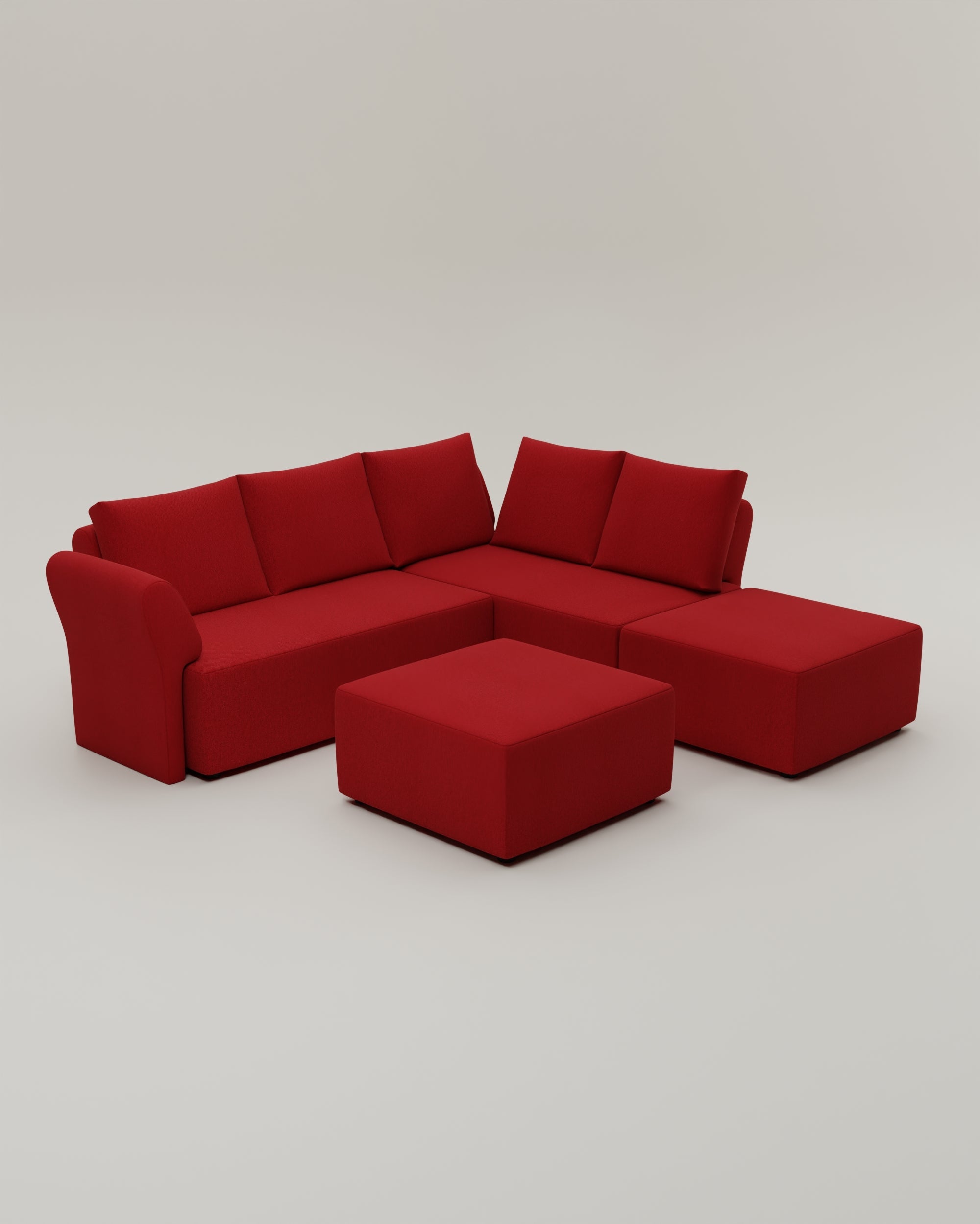 Modulares Ecksofa Amy mit Schlaffunktion