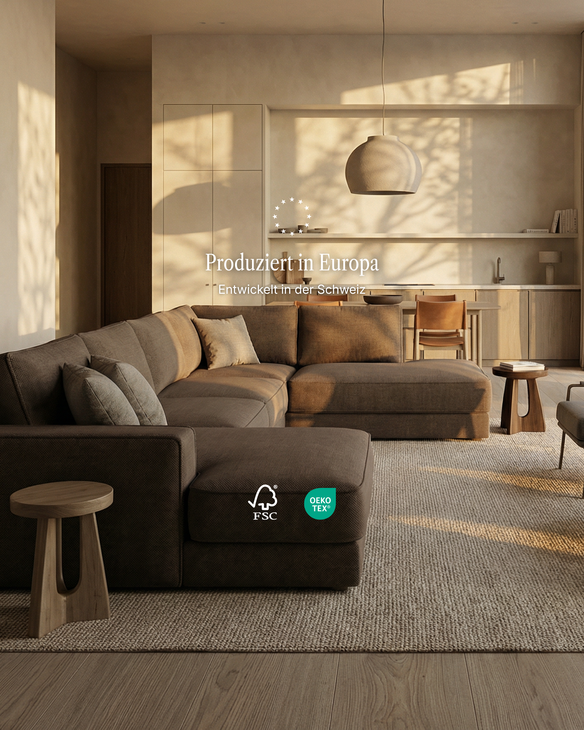 Modulares Sofa Terra U-Form / Wohnlandschaft mit Schlaffunktion