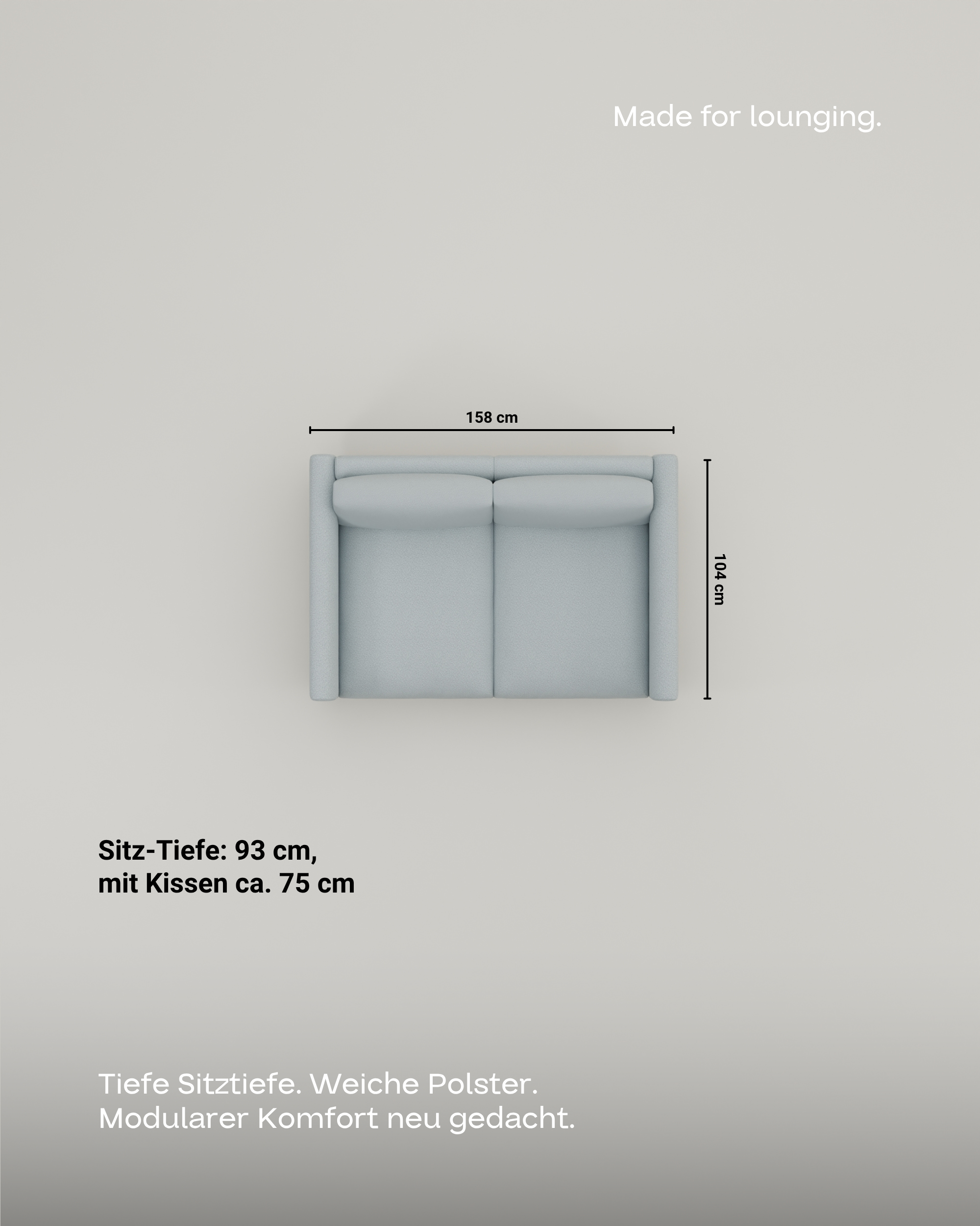 Stoffbezug - Modulares Sofa Aera 2-Sitzer