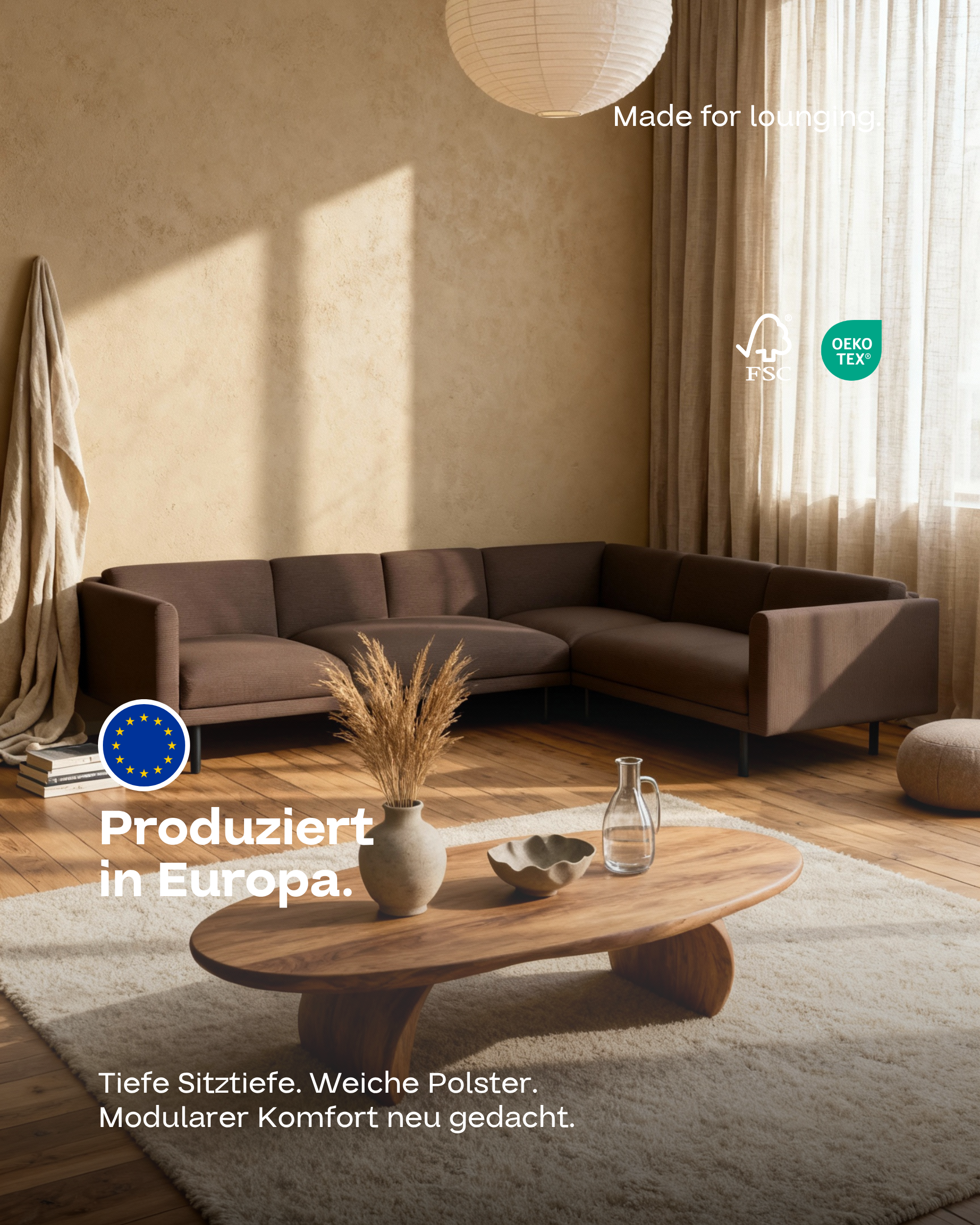 Stoffbezug - Modulares Sofa Aera Ecksofa XL mit Schlaffunktion