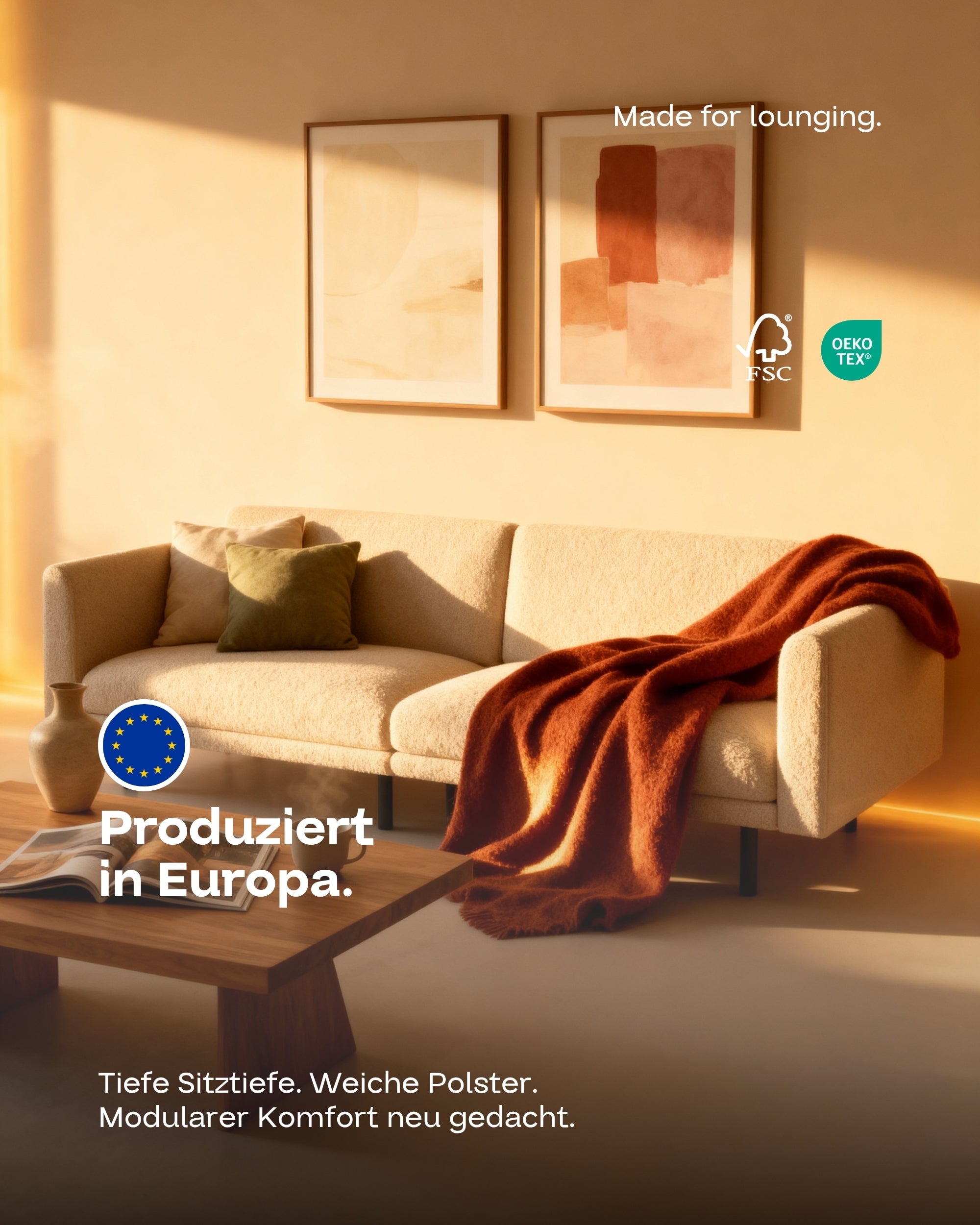 Fabric cover - Modular sofa Aera 2.5-seater with sleeping function