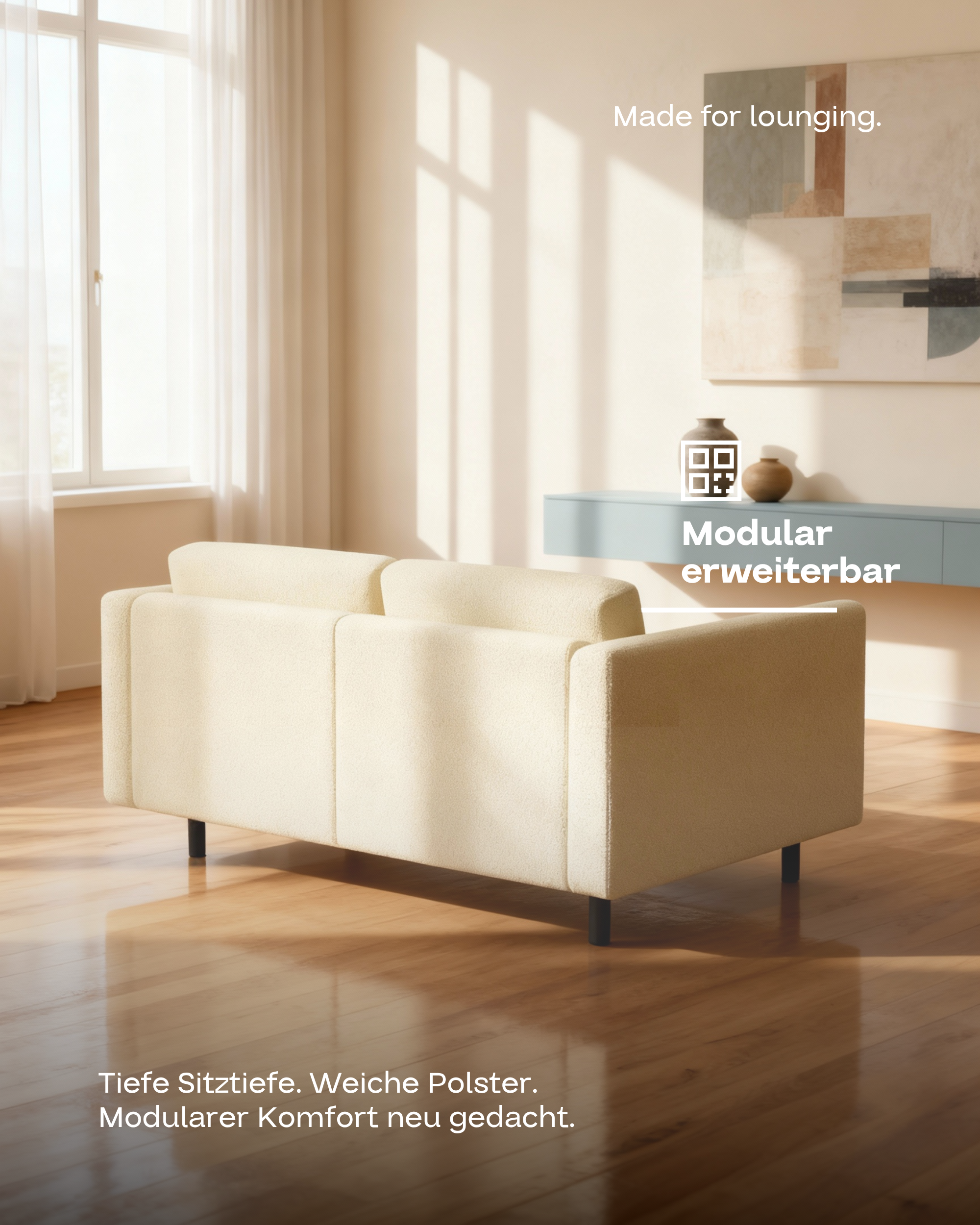 Stoffbezug - Modulares Sofa Aera 2-Sitzer