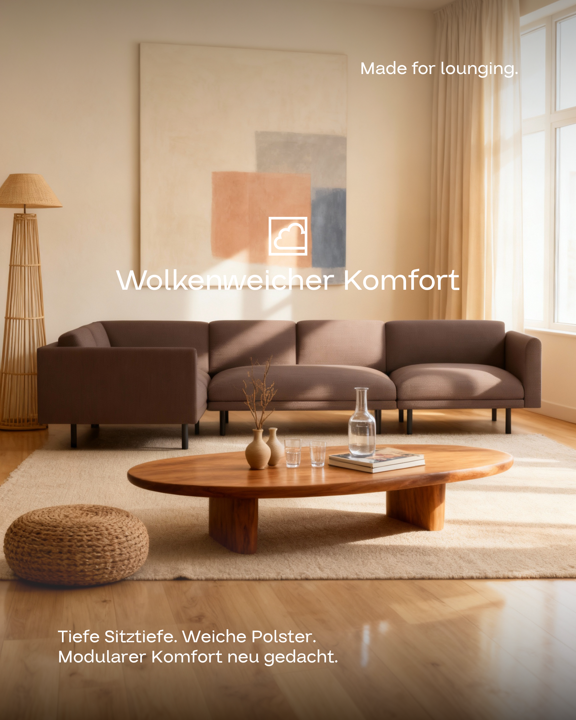 Stoffbezug - Modulares Sofa Aera Ecksofa XL mit Schlaffunktion