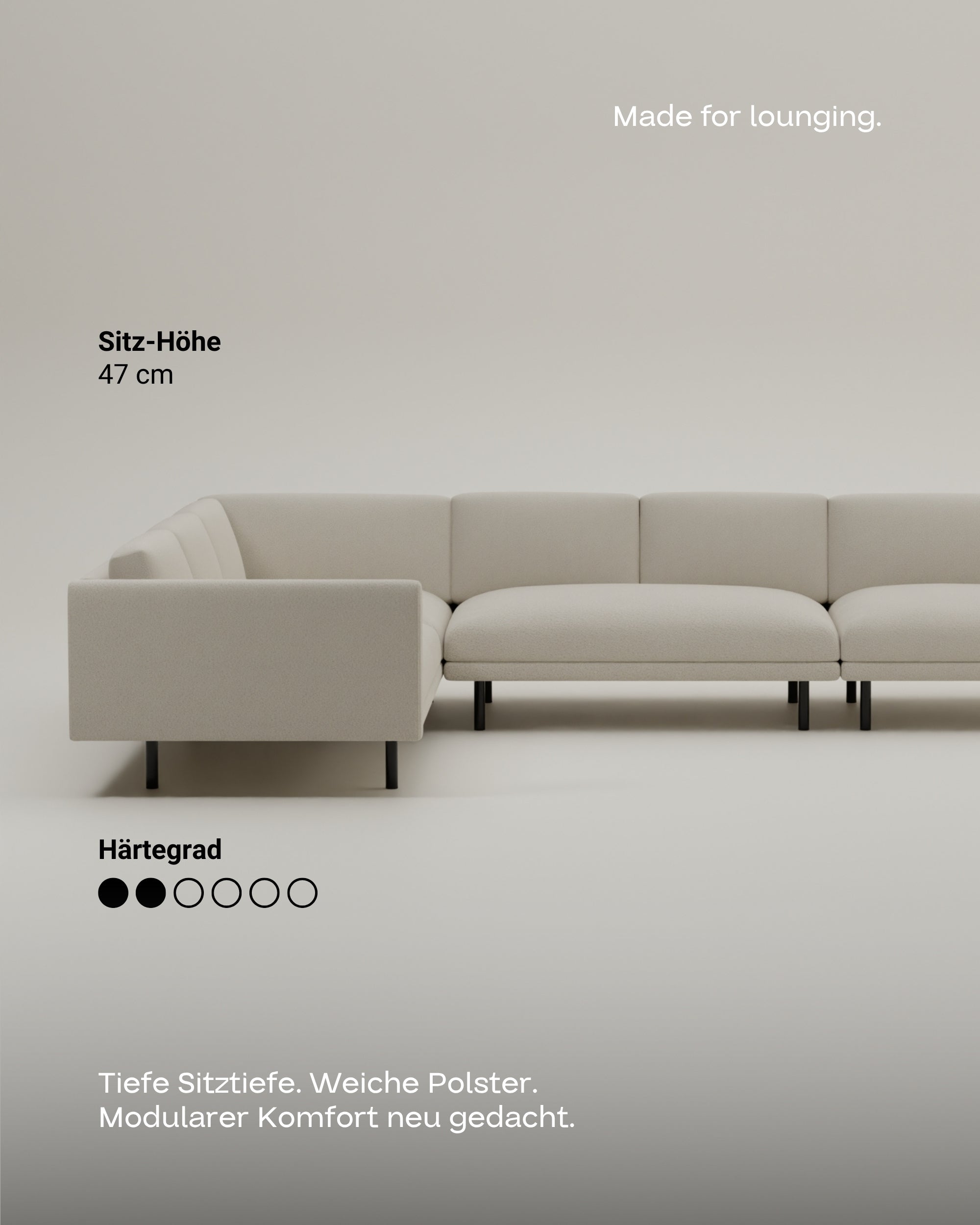 Modular sofa Aera corner sofa XL with sleeping function
