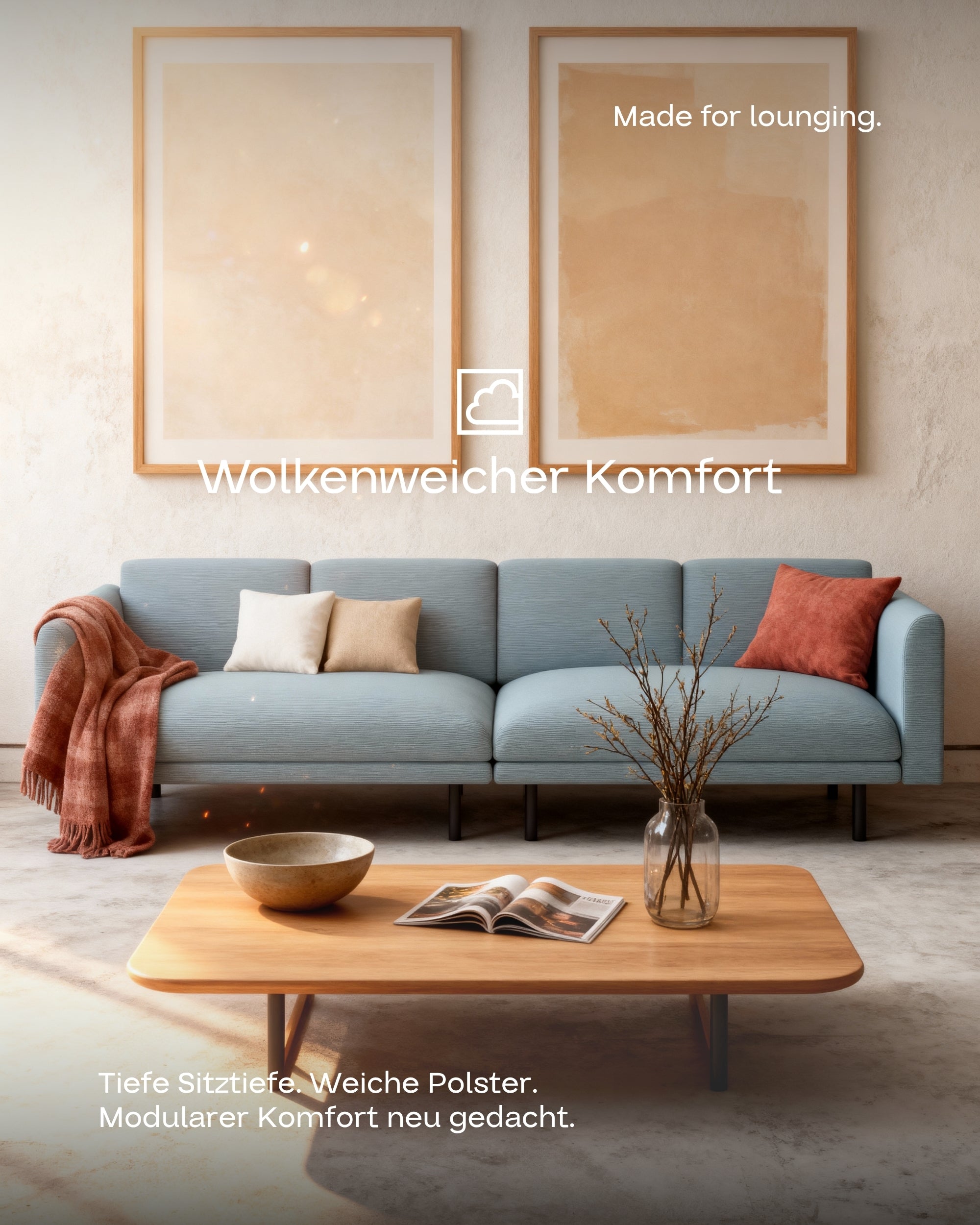 Fabric cover - Modular sofa Aera 3-seater with sleeping function