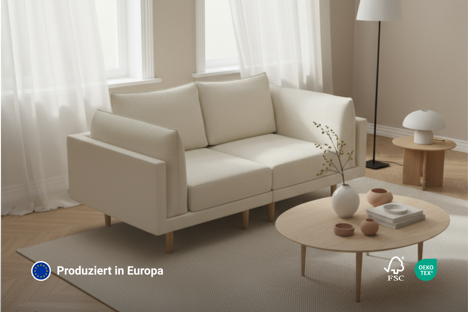 Modulares Sofa Donna 2-Sitzer mit Schlaffunktion