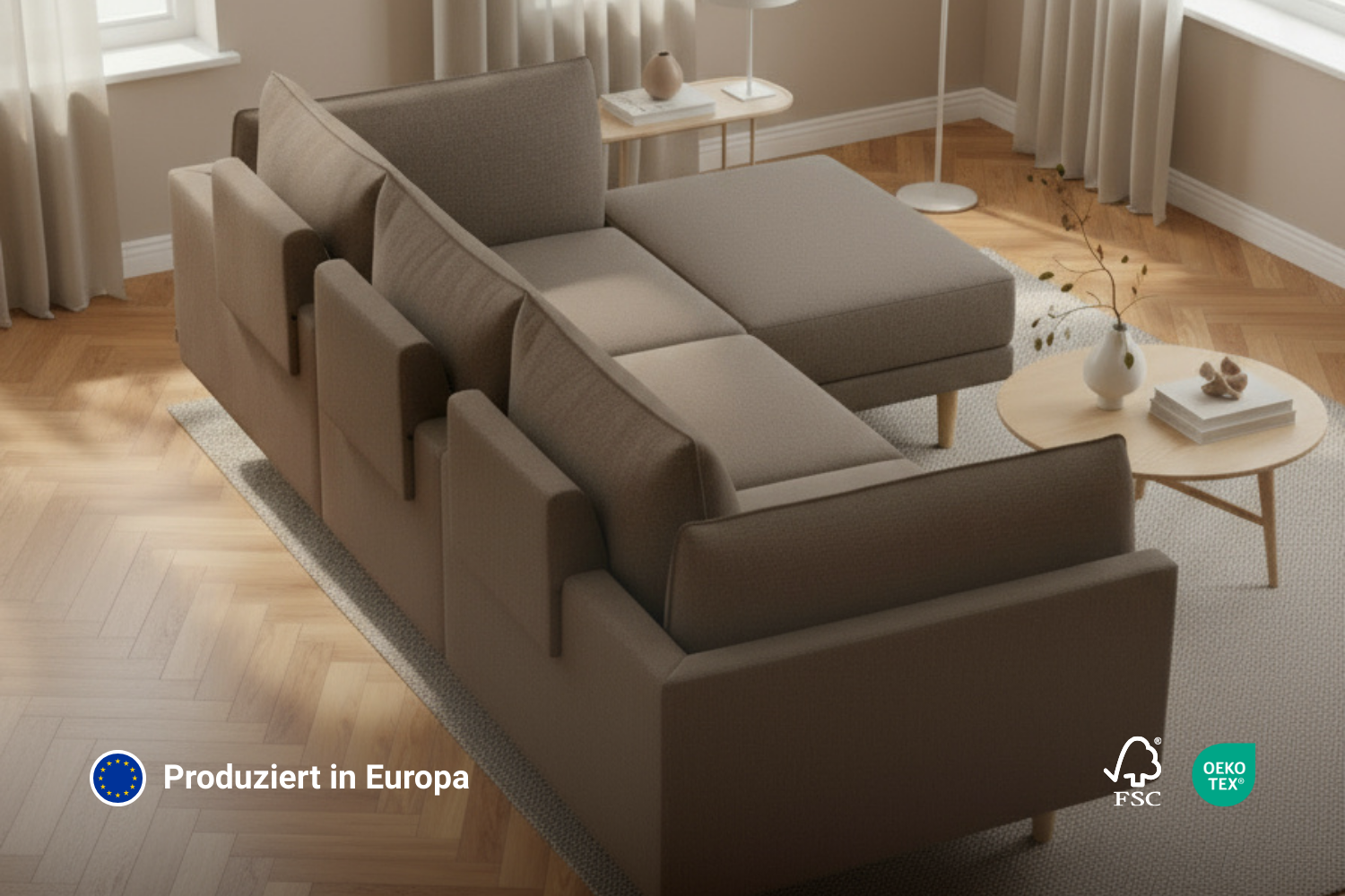Modulares Sofa Donna 4-Sitzer mit Schlaffunktion