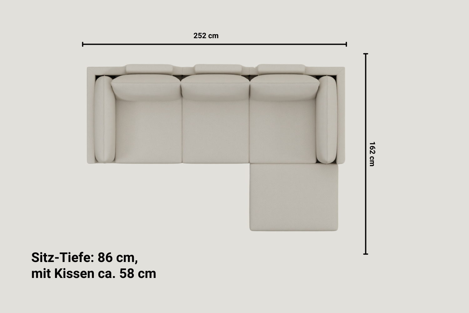 Modulares Sofa Donna 4-Sitzer mit Schlaffunktion