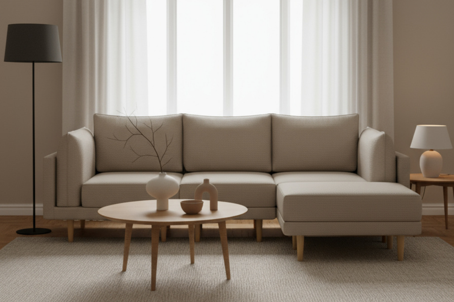 Stoffbezug - Modulares Sofa Donna 4-Sitzer