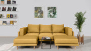 Modulares Sofa Donna U mit Schlaffunktion - Stoff Nova