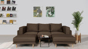 Modulares Sofa Donna U mit Schlaffunktion - Stoff Nova