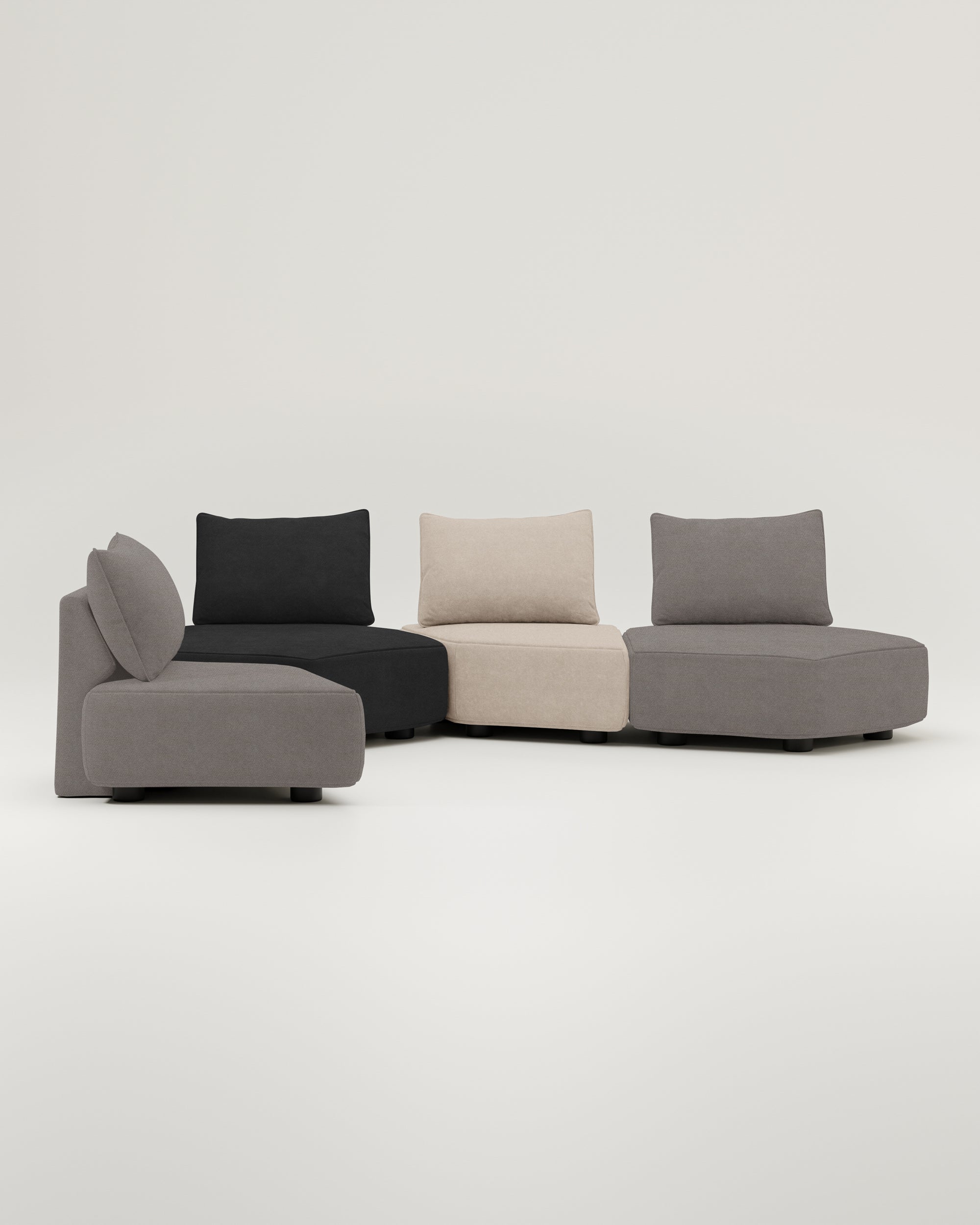 Modulares Sofa Katrina mit Schlaffunktion - Individuell