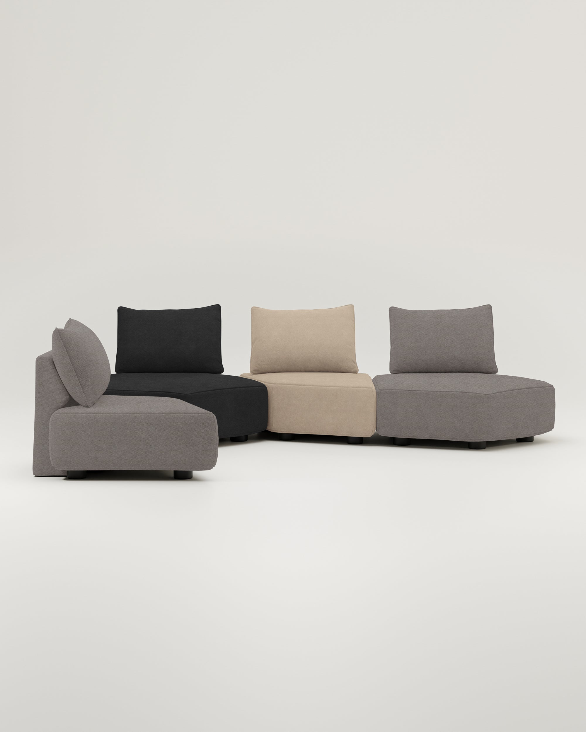 Modulares Sofa Katrina mit Schlaffunktion - Individuell